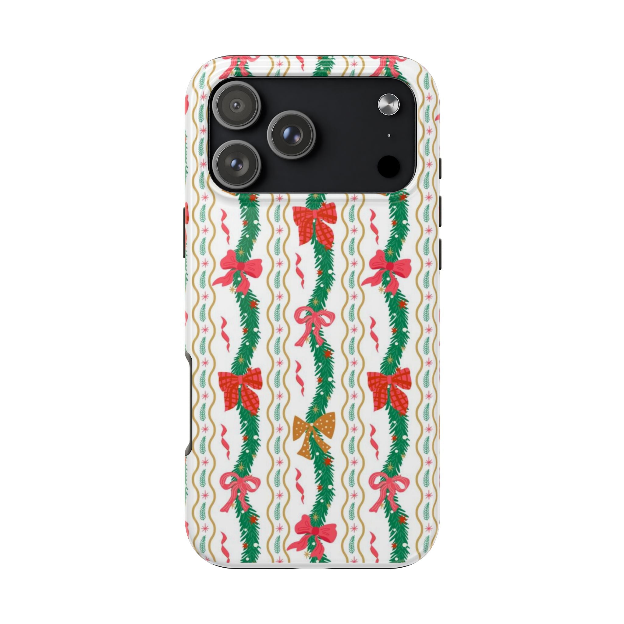 Festive Holiday Phone Cases with Cheerful Bows