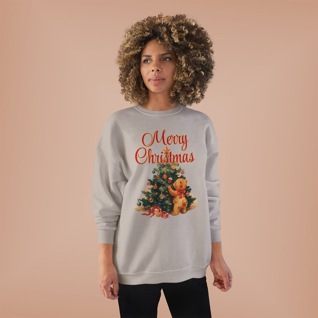 Christmas Tree Teddy Sweatshirt — Vintage Holiday Crewneck