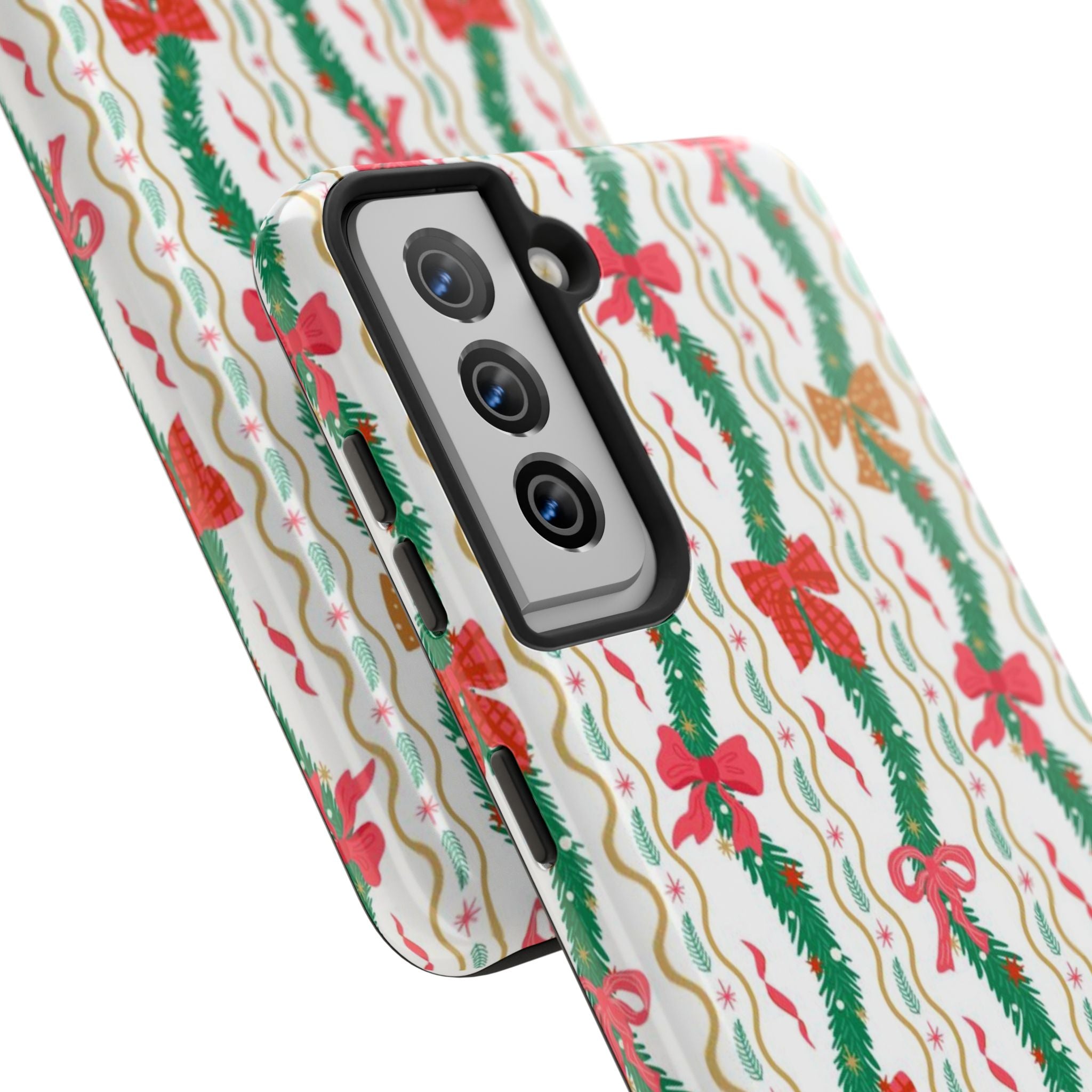 Festive Holiday Phone Cases with Cheerful Bows