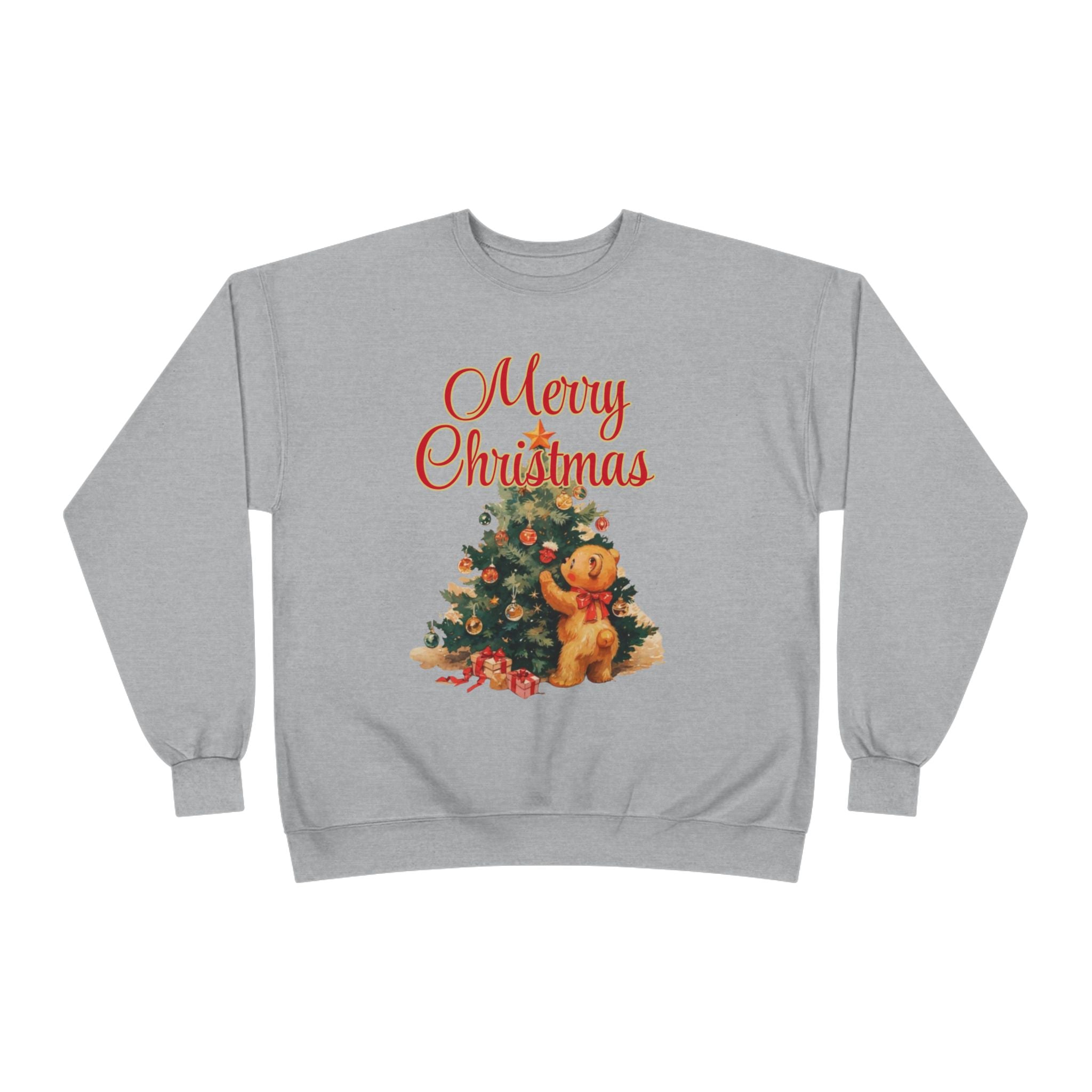 Christmas Tree Teddy Sweatshirt — Vintage Holiday Crewneck