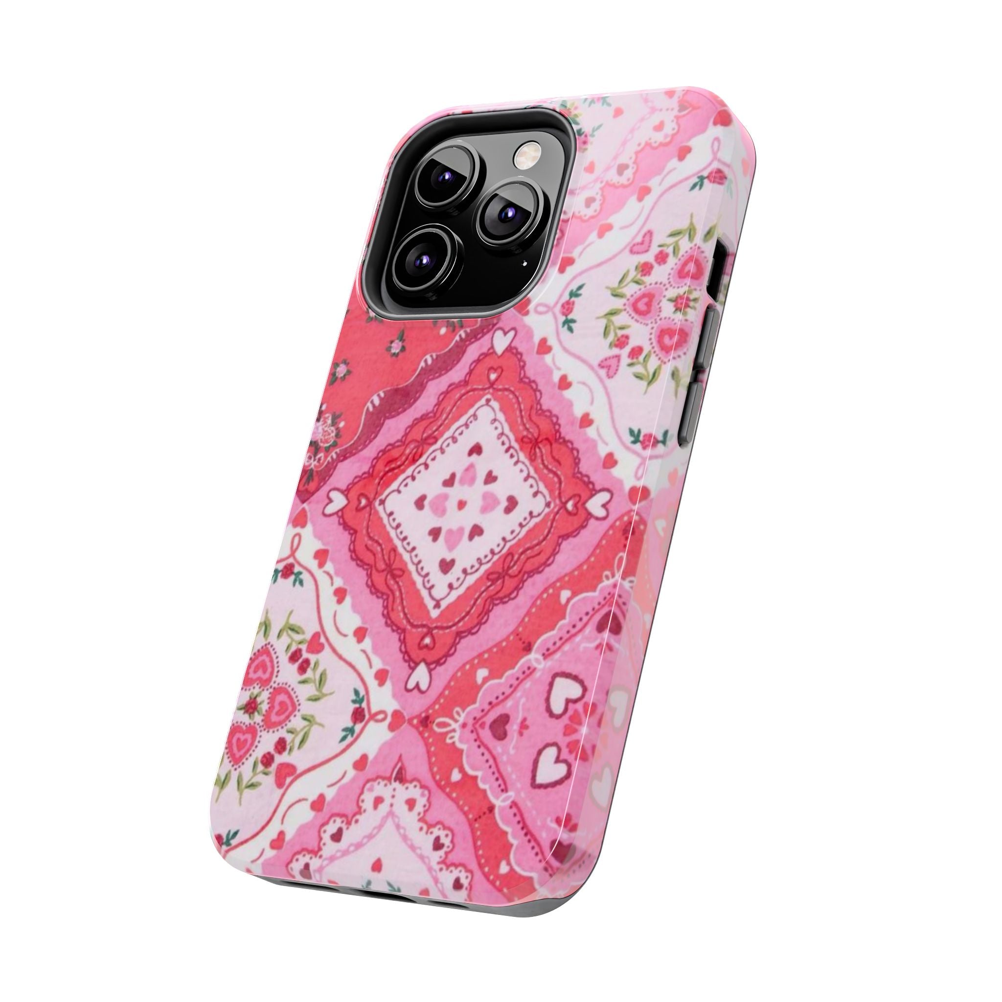 Pink Bandana Heart Tough Phone Case
