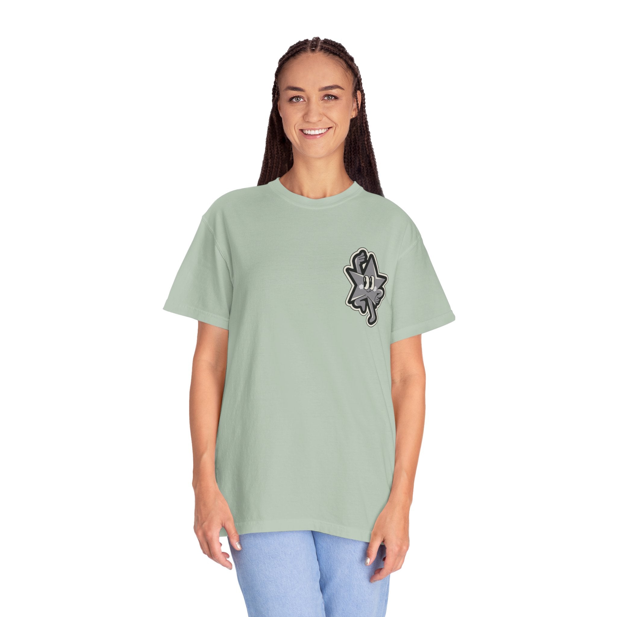 Garment-Dyed T-Shirt with 'Saved By Grace' Design