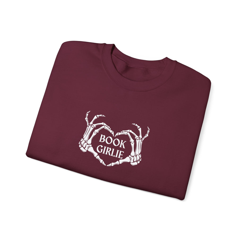 Book Girlie Skeleton Heart Crewneck Sweatshirt