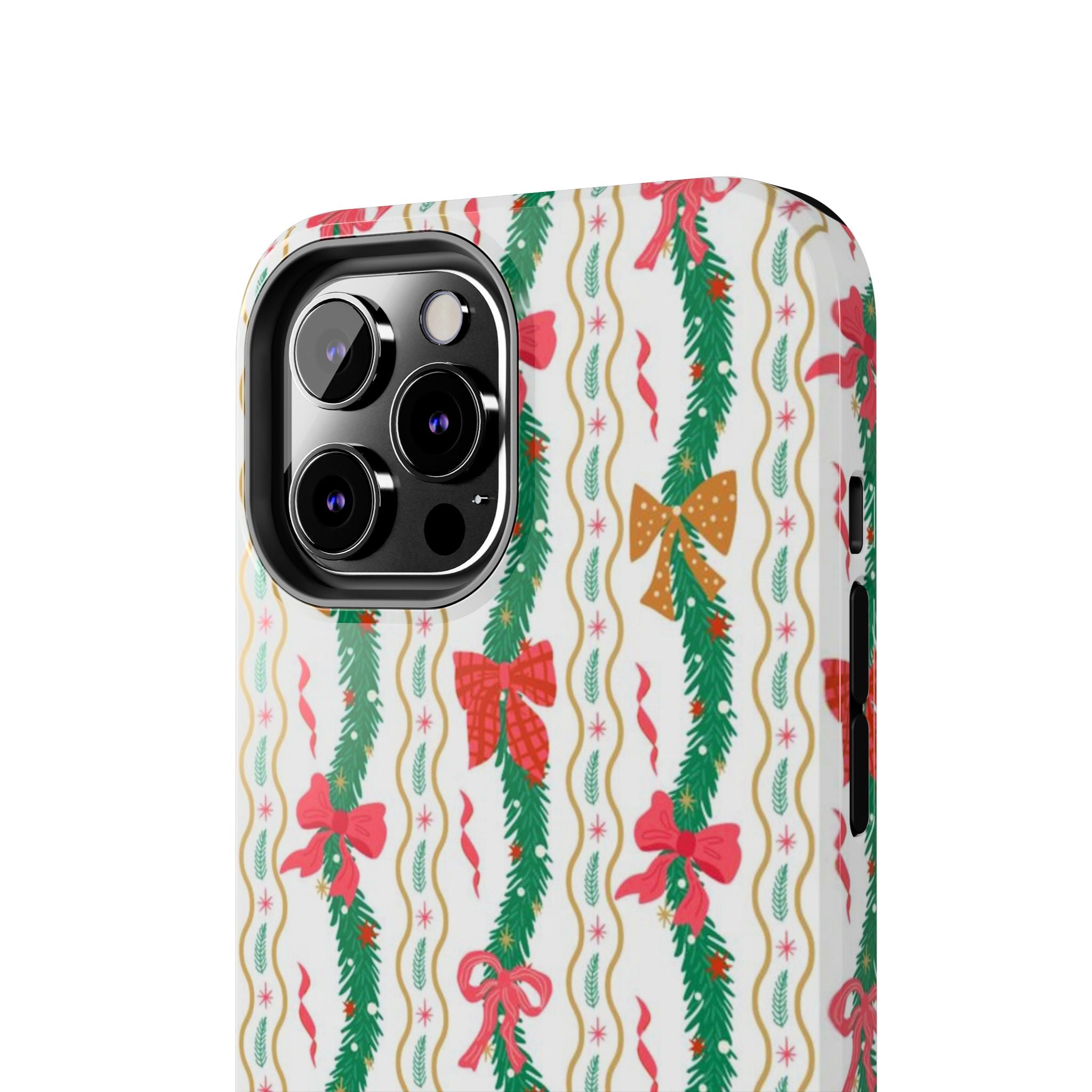 Festive Holiday Phone Cases with Cheerful Bows
