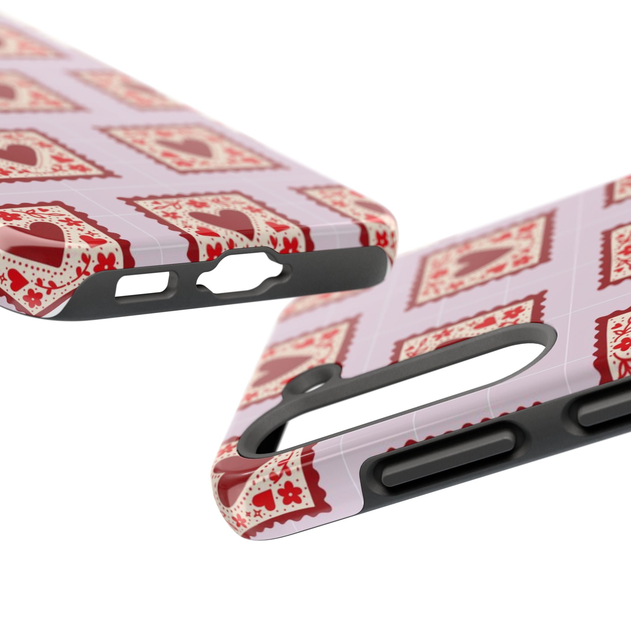 Red Heart Stamp Tough Phone Case