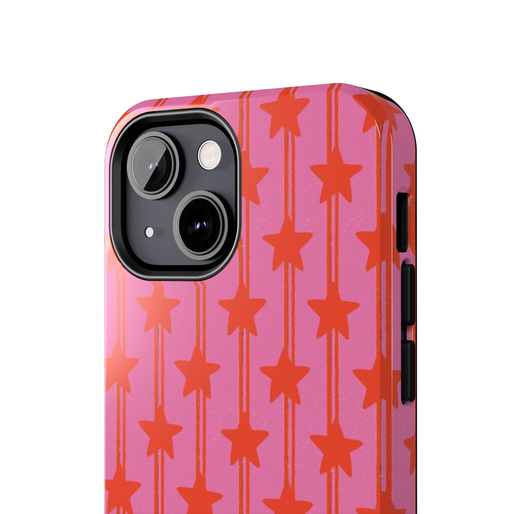 Pink Star Stripe Tough Phone Case