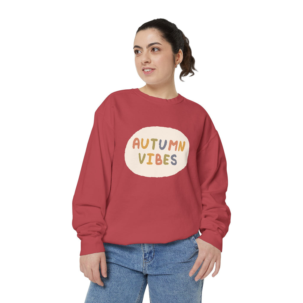 Unisex Autumn Vibes Garment-Dyed Sweatshirt