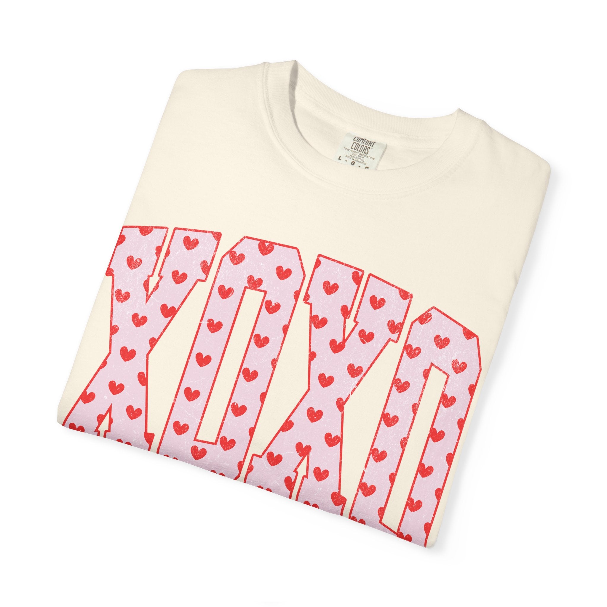 XOXO Heart Pattern T‑Shirt