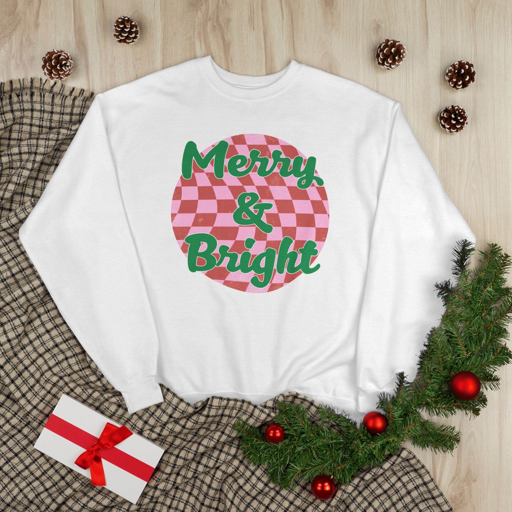 Merry & Bright Eco-Friendly Crewneck Sweatshirt