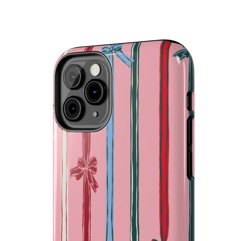 Holiday Bow Pattern Tough Phone Case