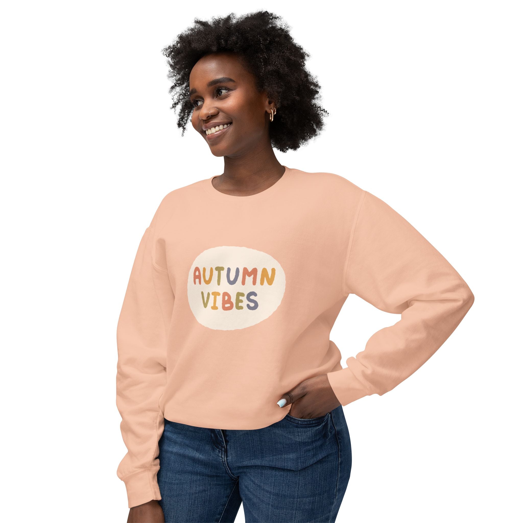 Autumn Vibes Lightweight Crewneck Sweatshirt