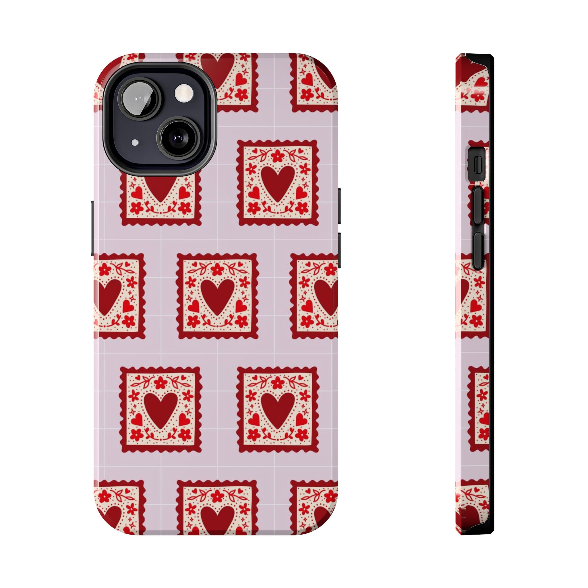 Red Heart Stamp Tough Phone Case