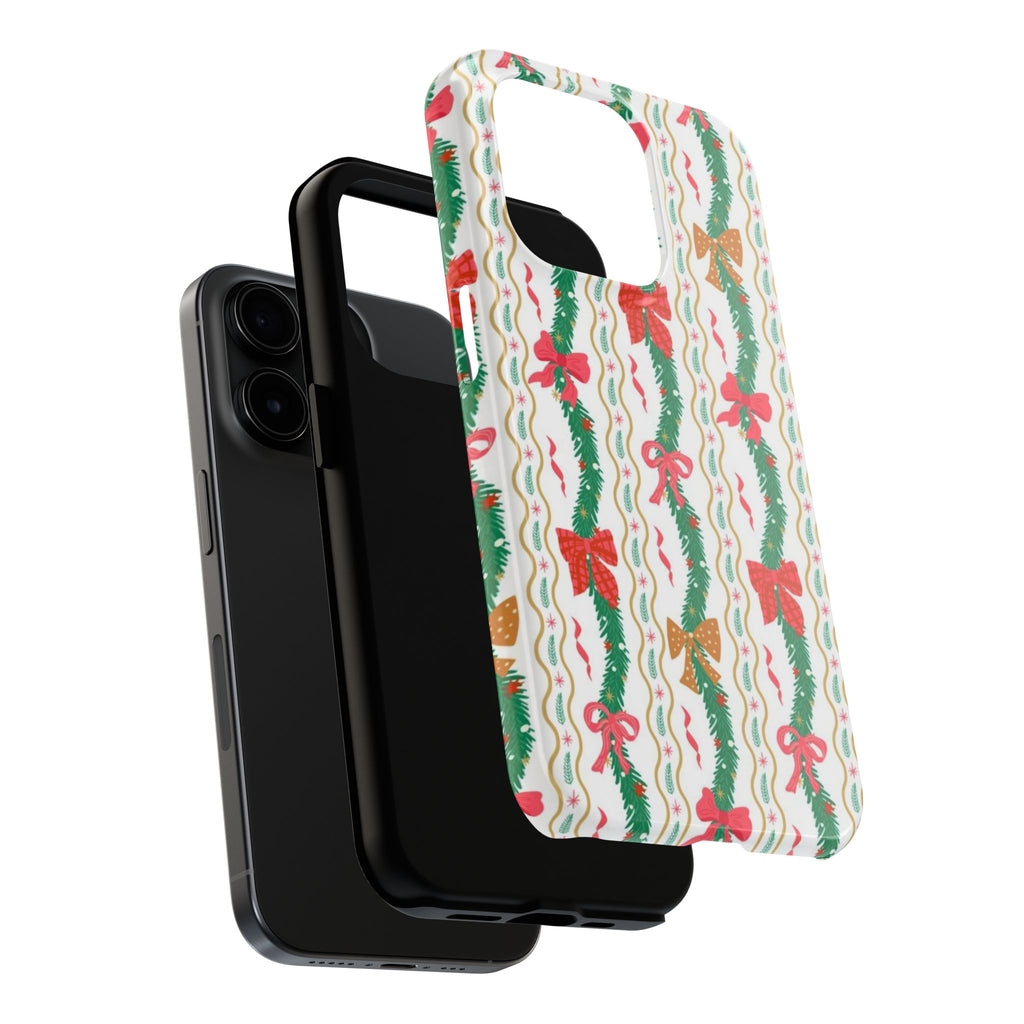 Festive Holiday Phone Cases with Cheerful Bows