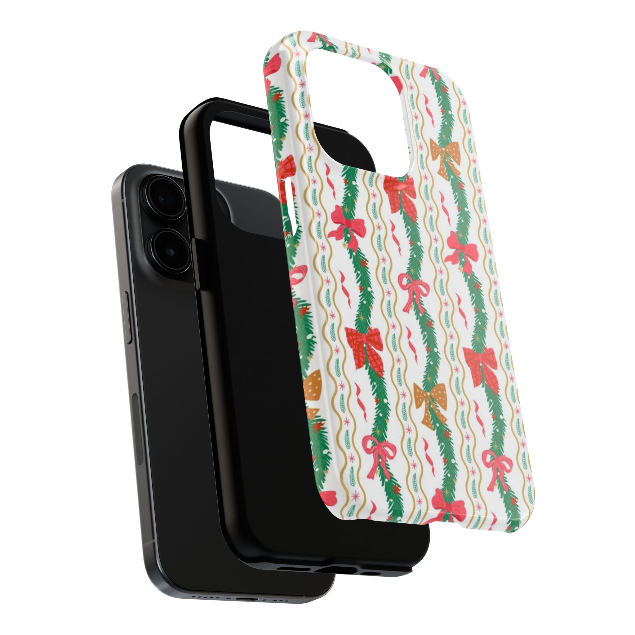 Festive Holiday Phone Cases with Cheerful Bows