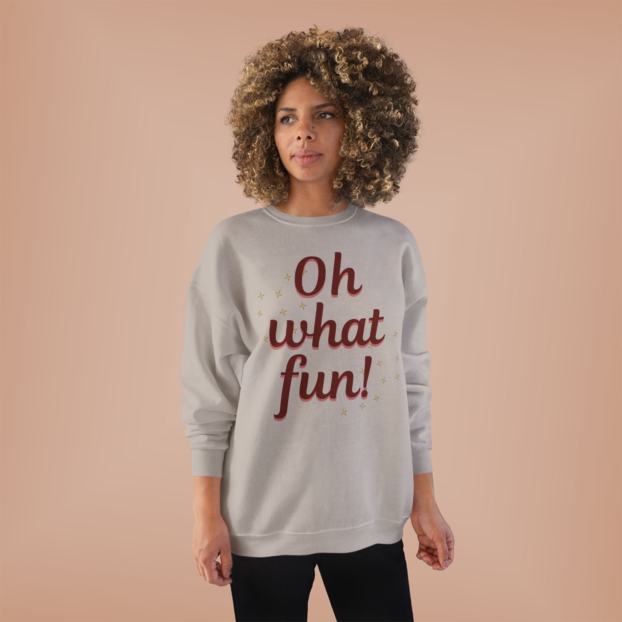 Oh What Fun! Unisex Eco-Friendly Crewneck Sweatshirt