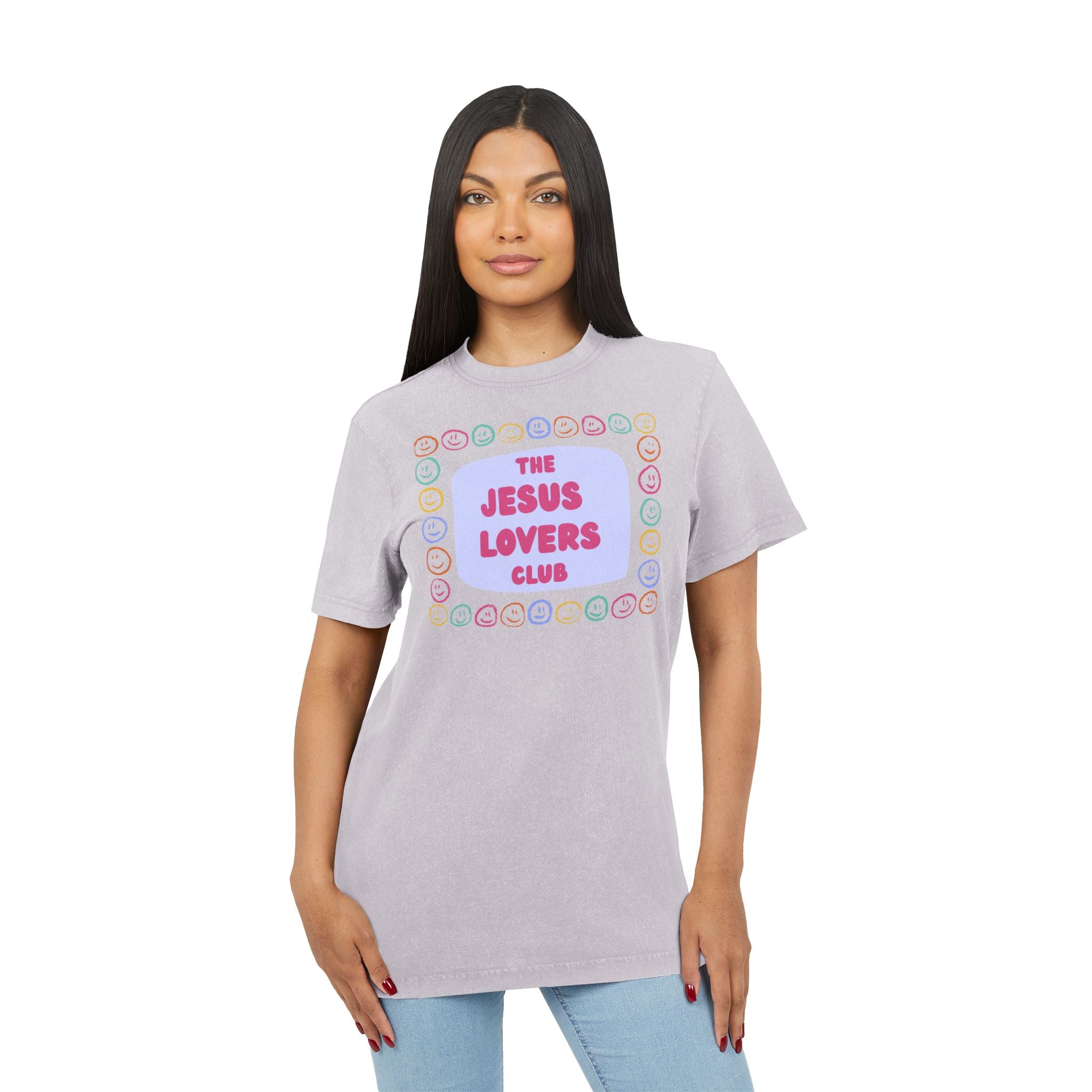 Jesus Lovers Club Acid Washed Tee