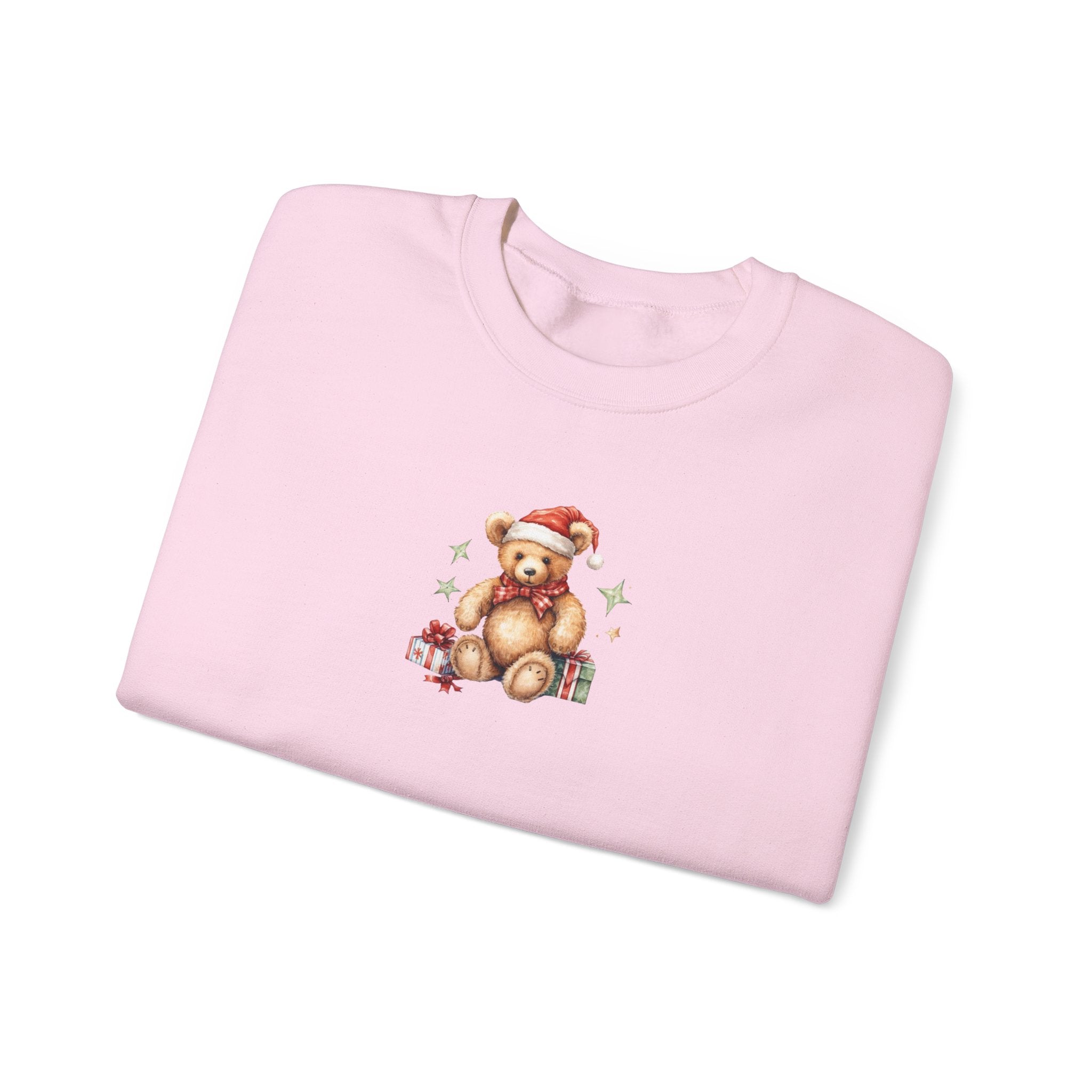 Christmas Teddy Sweatshirt – Cute Santa Bear Holiday Crewneck