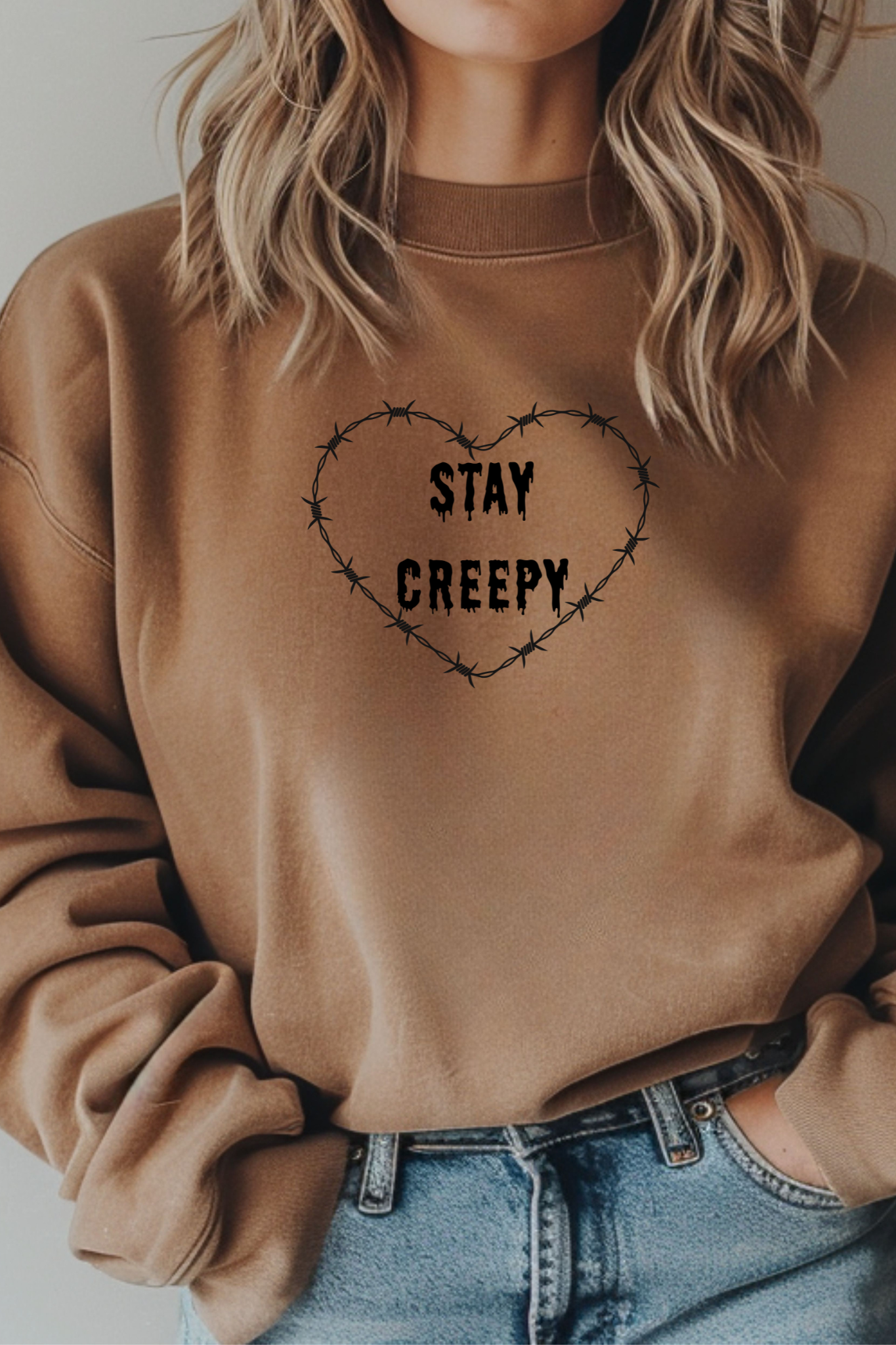 Stay Creepy Lightweight Crewneck Sweatshirt