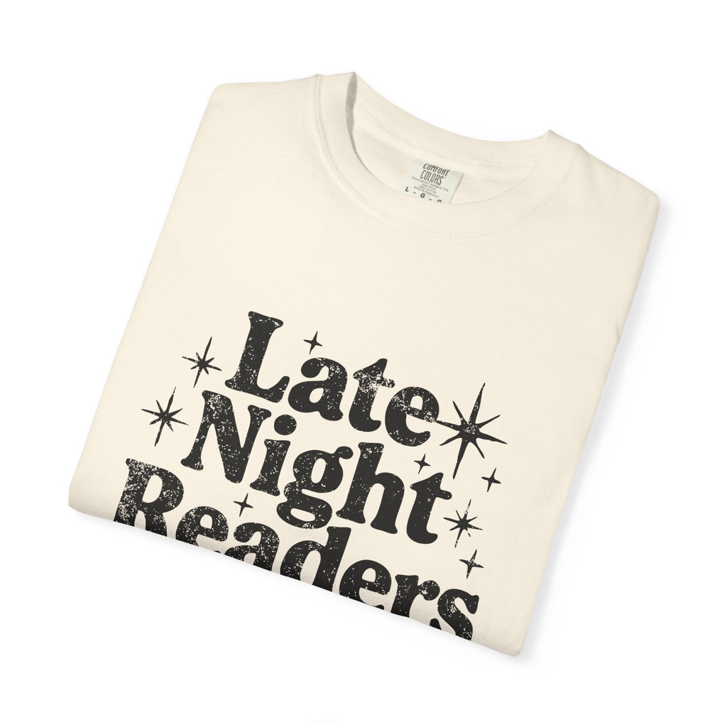 Late Night Readers Club Unisex T-Shirt | Cozy Book Lover's Tee for Night Owls, Perfect Gift for Readers & Bookworms