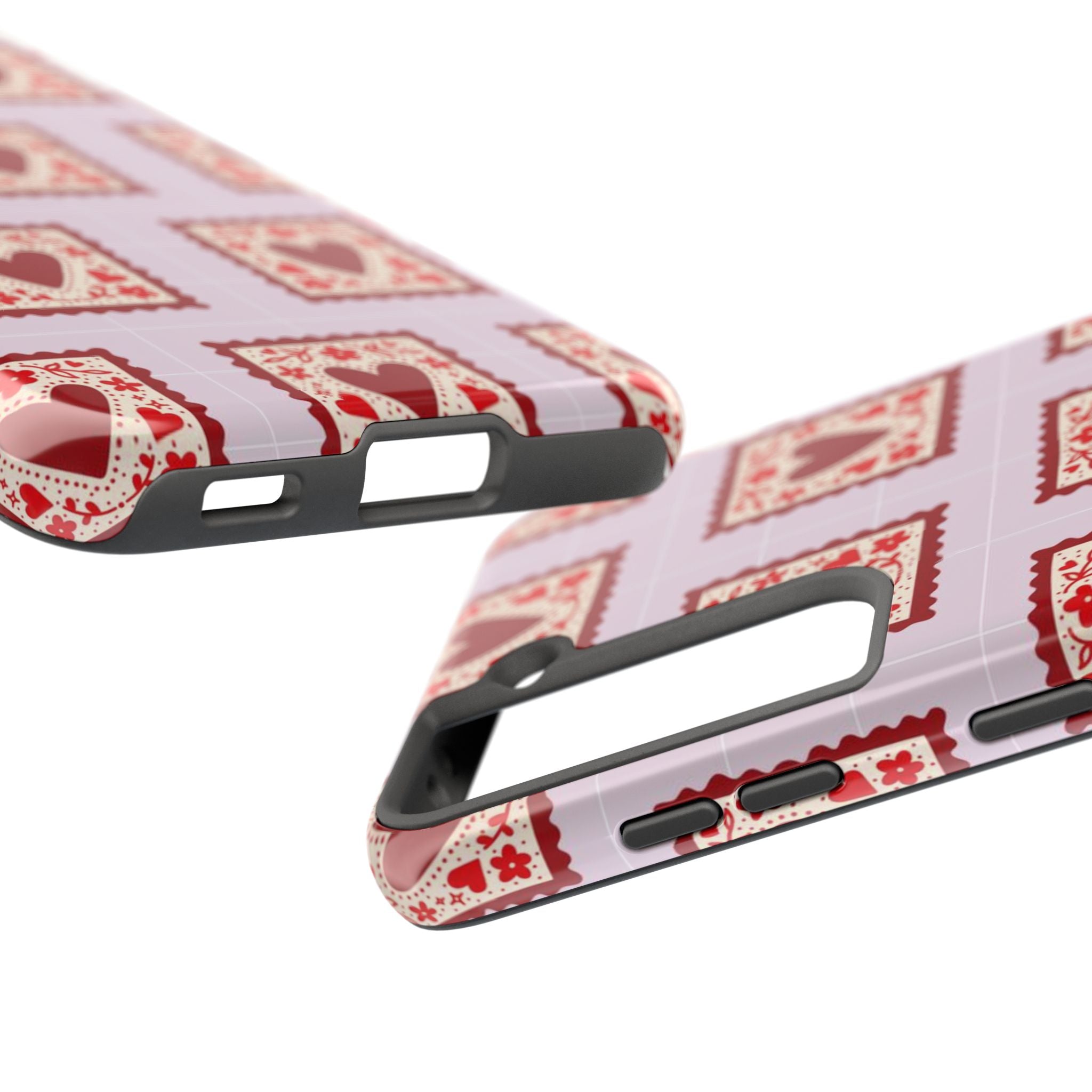 Red Heart Stamp Tough Phone Case