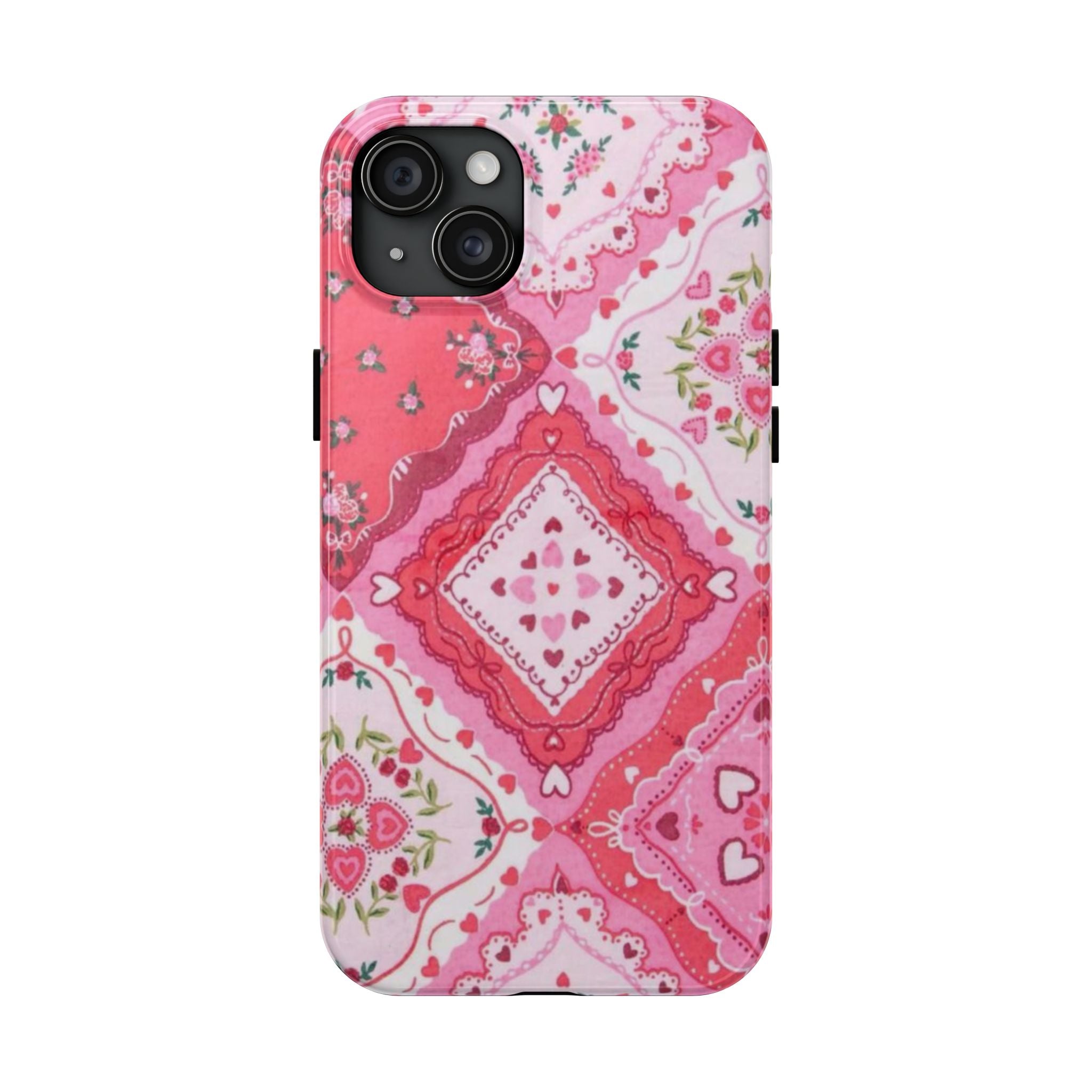 Pink Bandana Heart Tough Phone Case