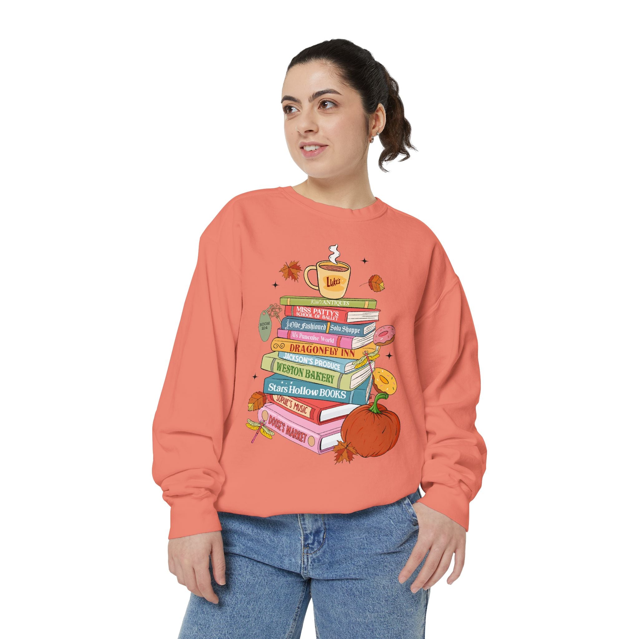 Gilmore Girls Book Girl Garment-Dyed Sweatshirt