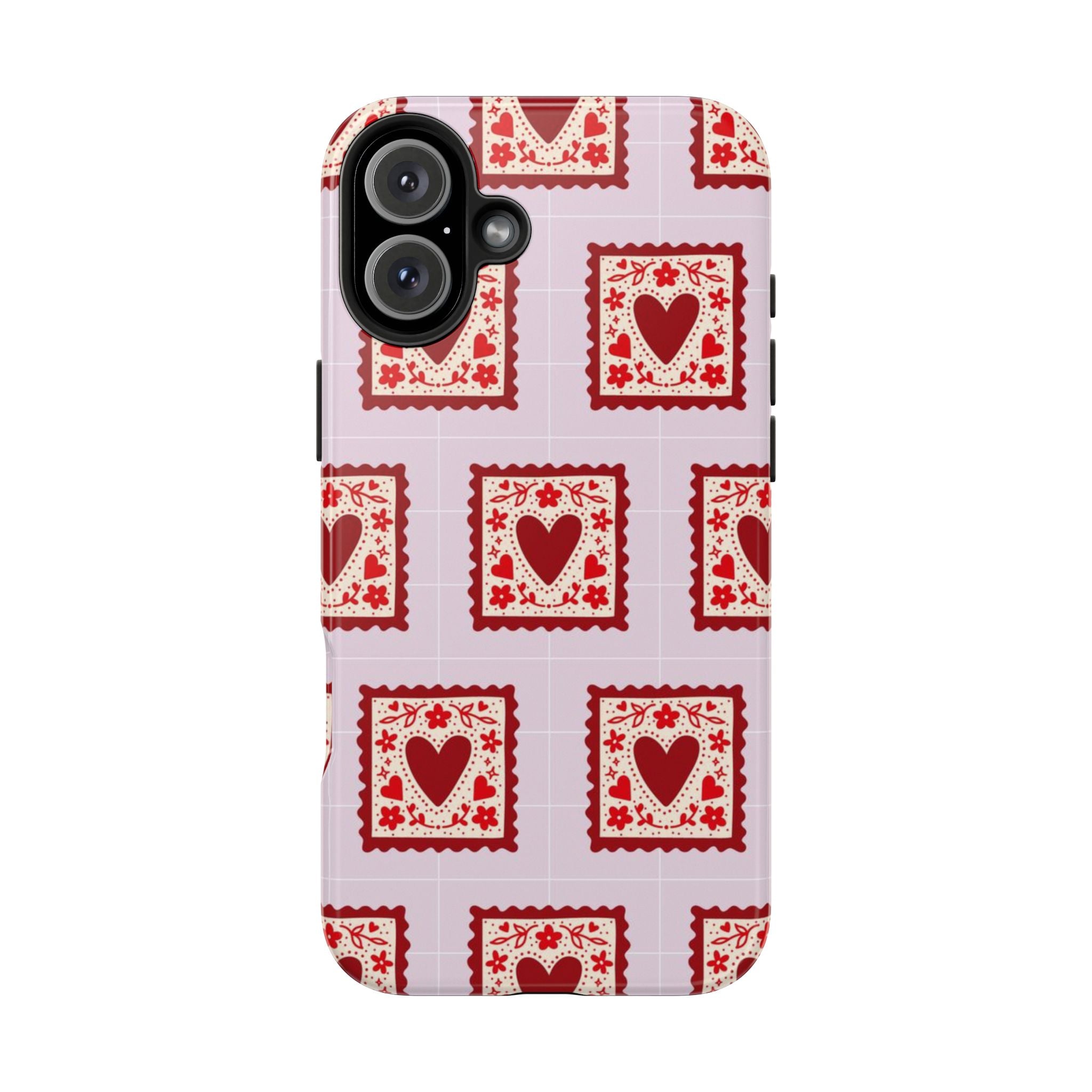 Red Heart Stamp Tough Phone Case