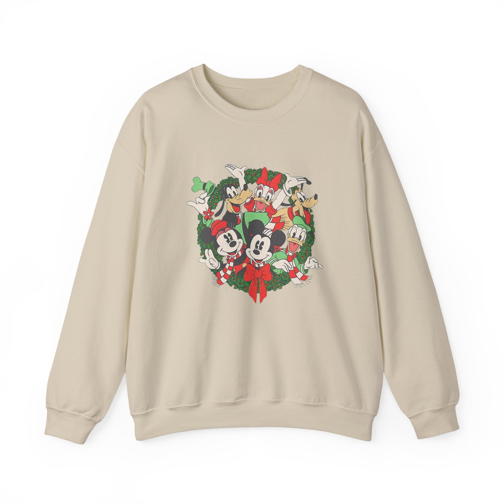 Holiday Crewneck Sweatshirt — Mickey & Friends Christmas Wreath