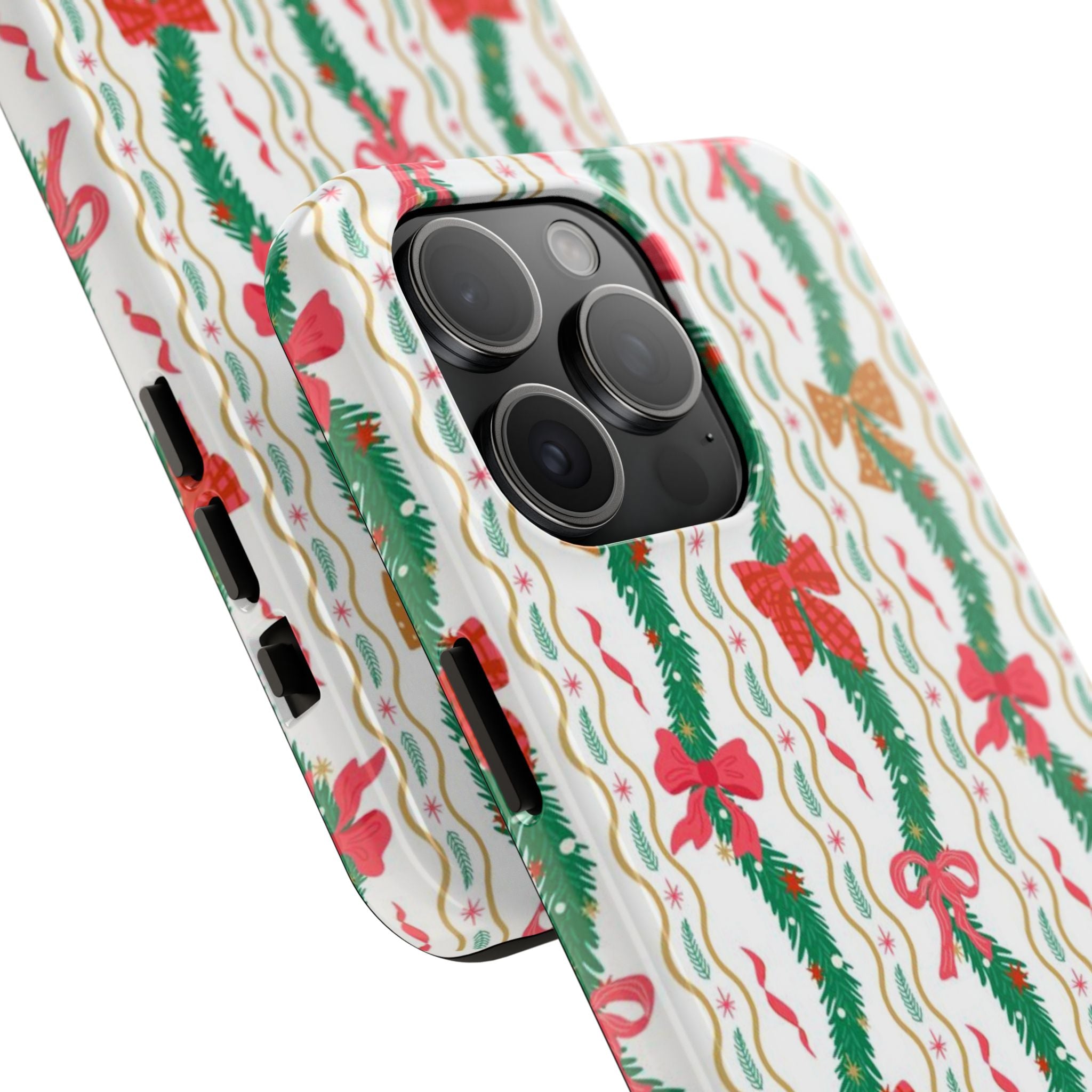 Festive Holiday Phone Cases with Cheerful Bows