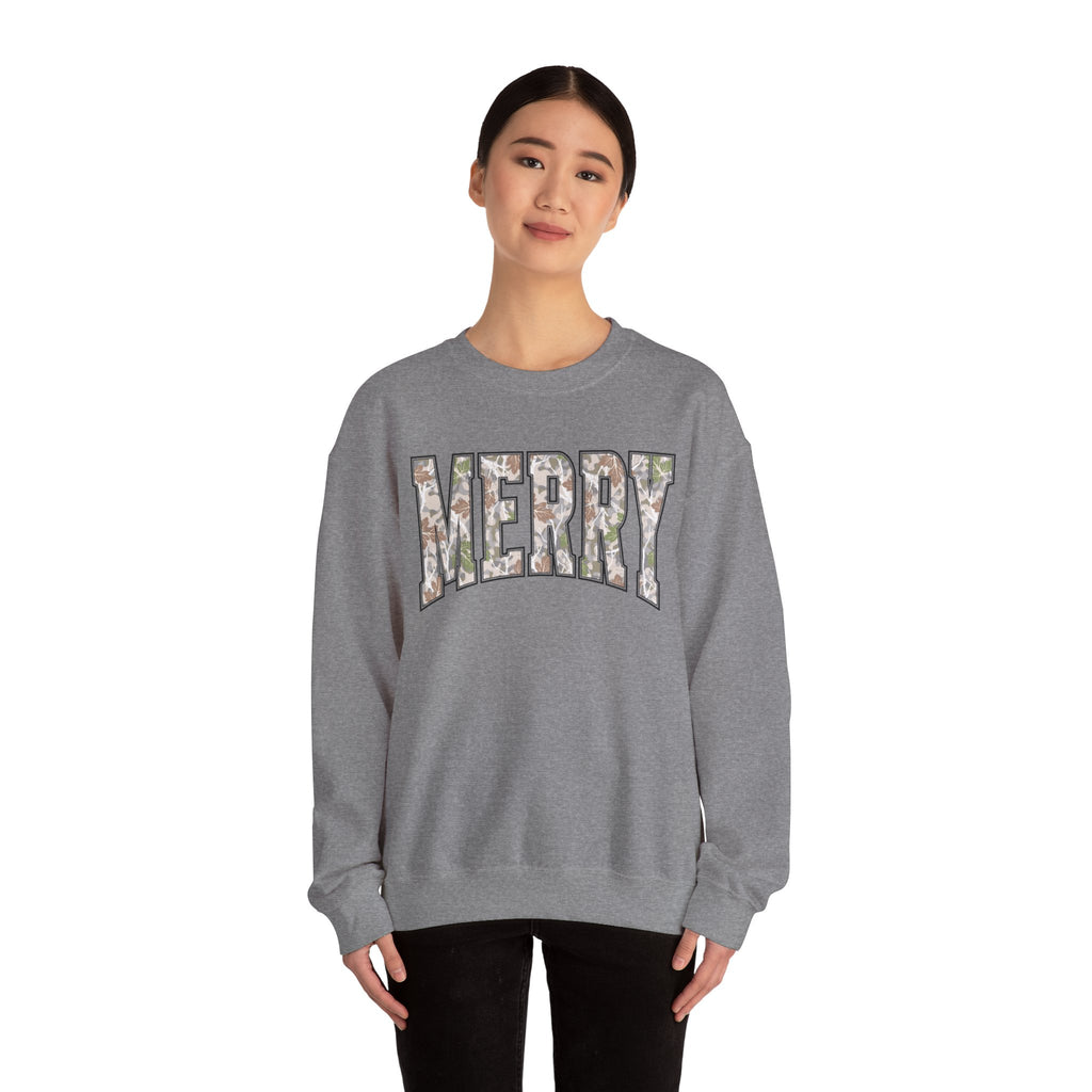 Merry Floral Crewneck Sweatshirt for the Holidays