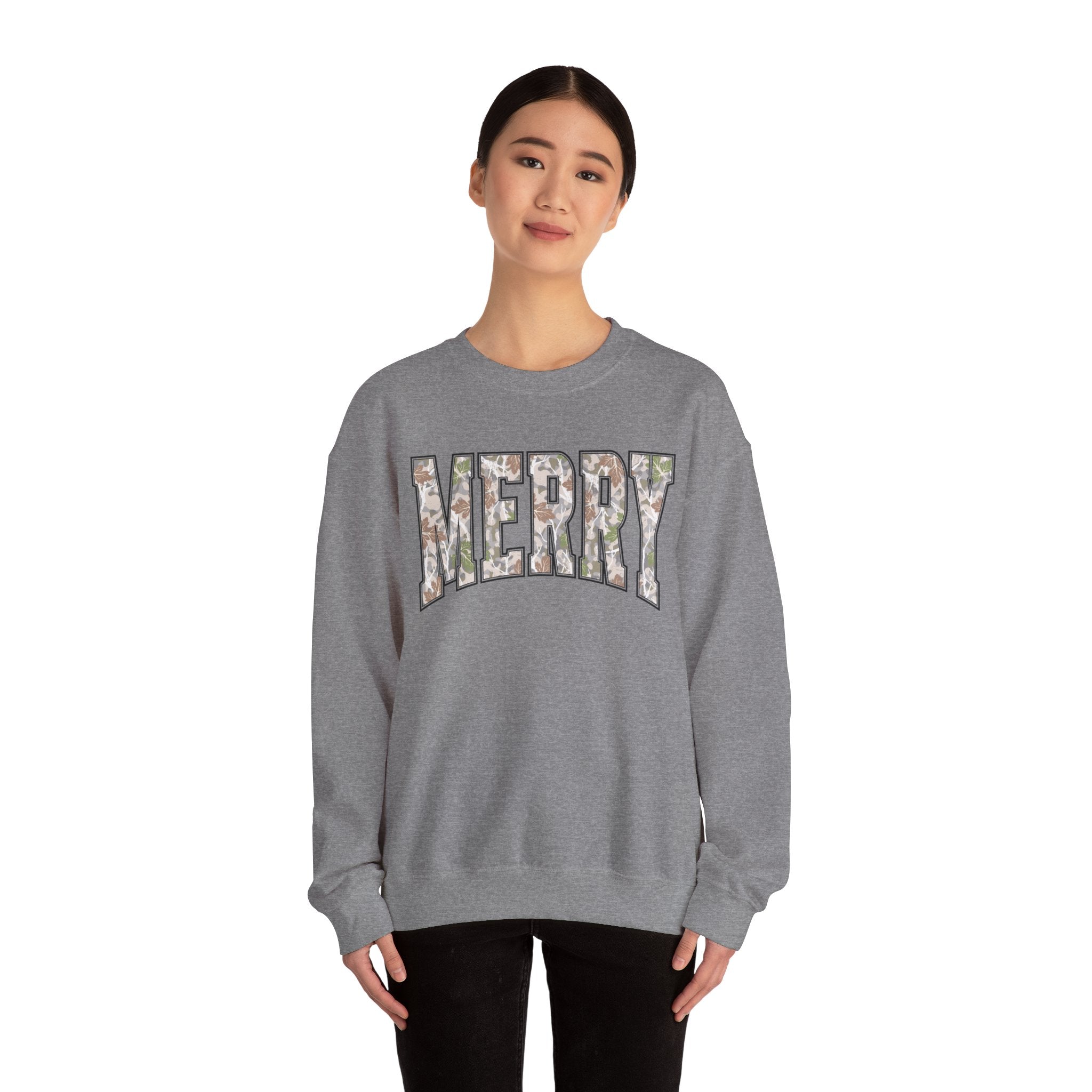 Merry Floral Crewneck Sweatshirt for the Holidays
