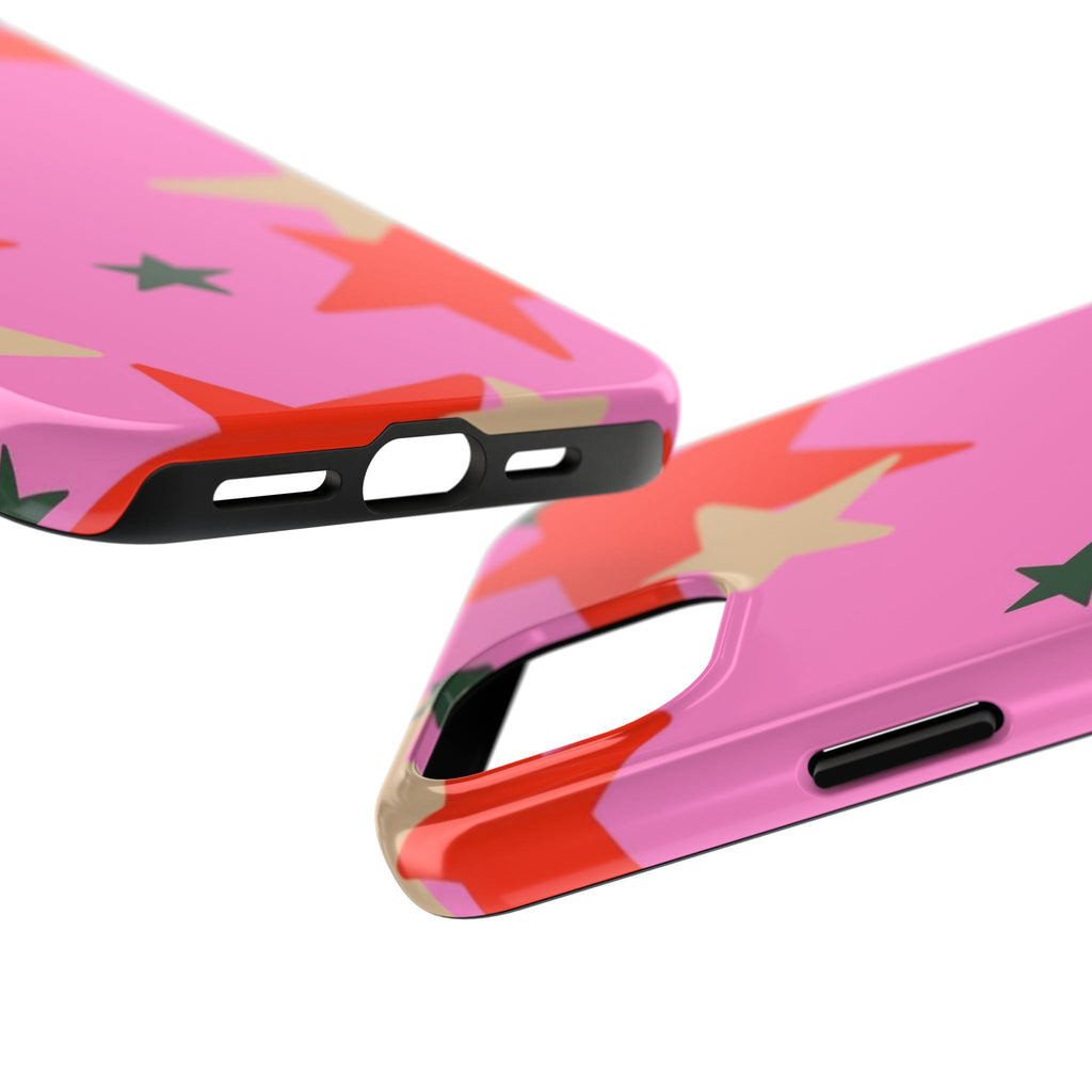 Pink Star Pattern Tough Phone Case