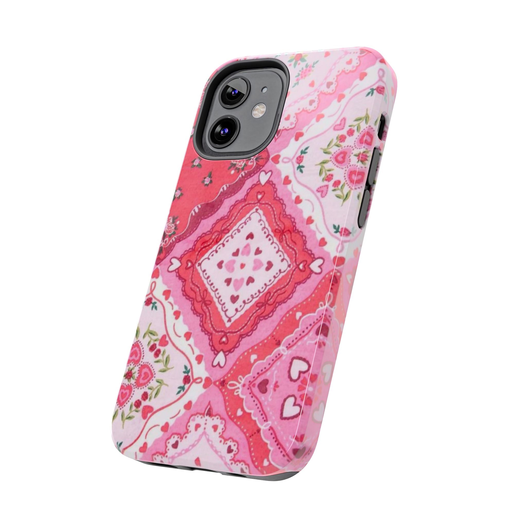 Pink Bandana Heart Tough Phone Case