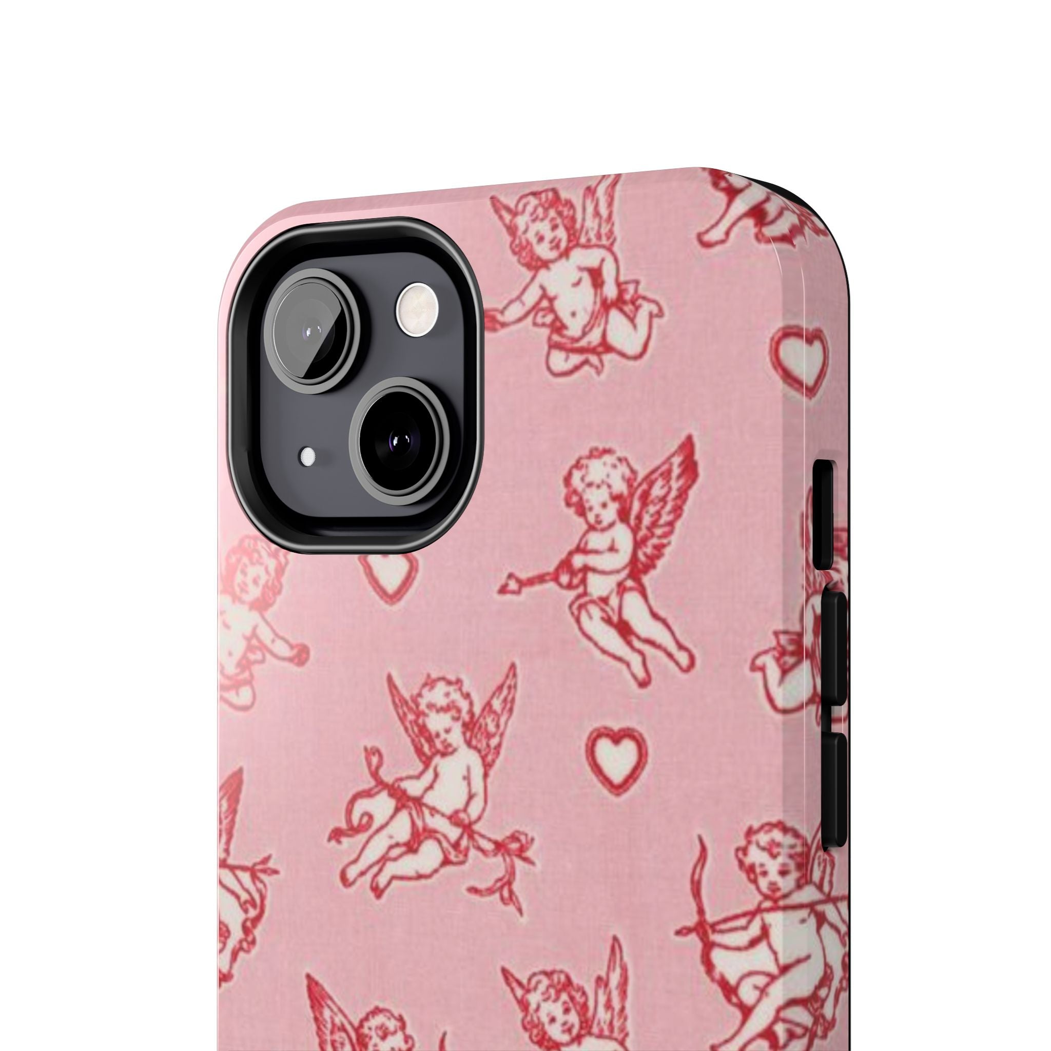 Pink Cupid Pattern Tough Phone Case – Valentine’s Day Protective Case