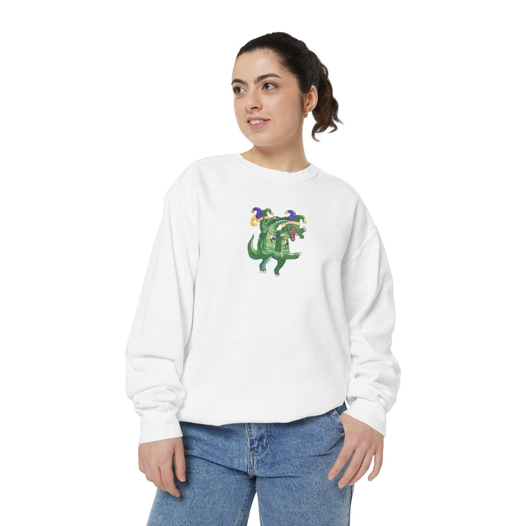 Mardi Gras Dancing Gator Crewneck Sweatshirt
