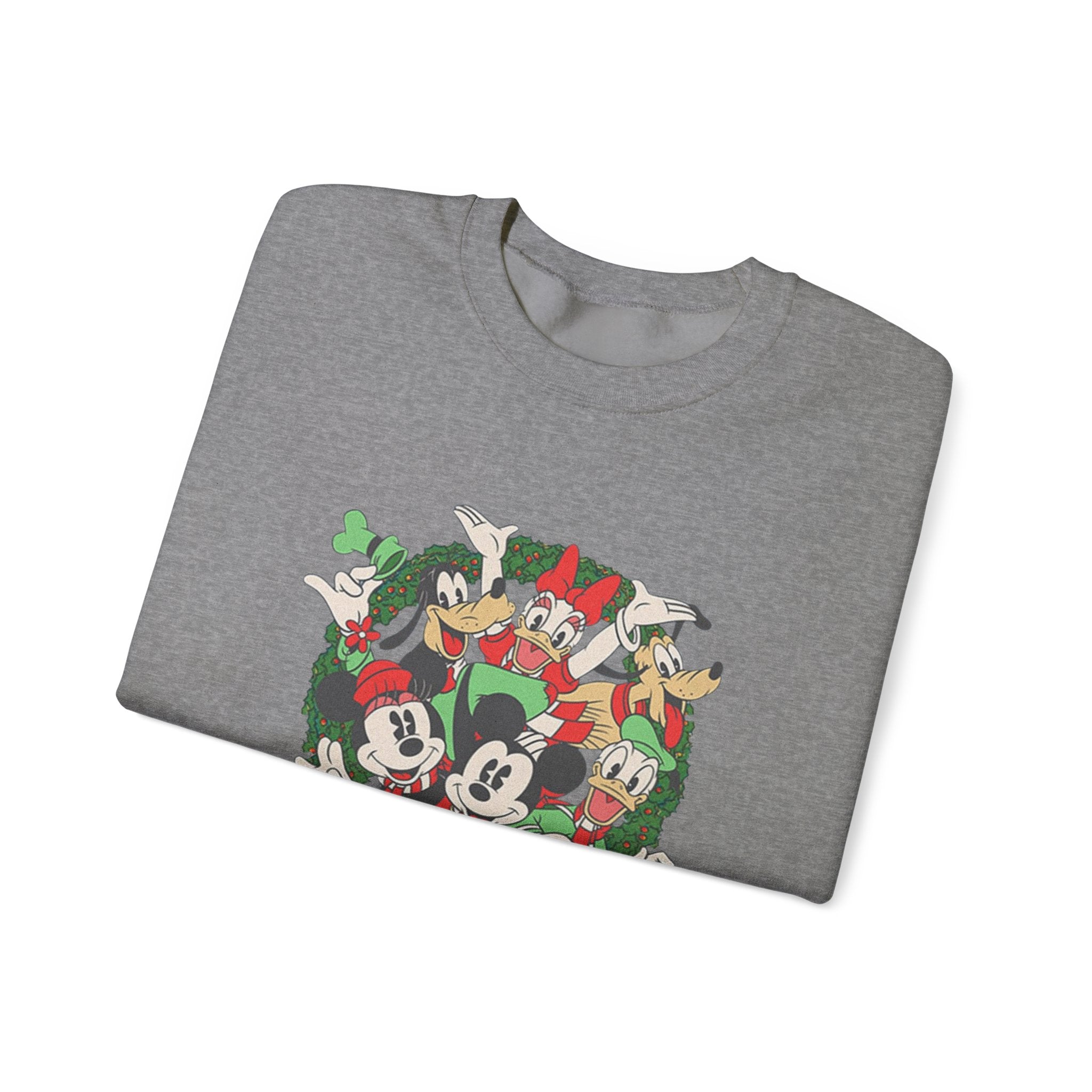 Holiday Crewneck Sweatshirt — Mickey & Friends Christmas Wreath