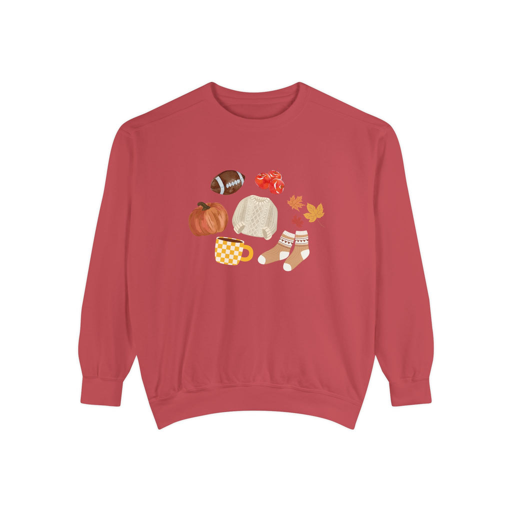 Autumn Season Garment-Dyed Sweatshirt