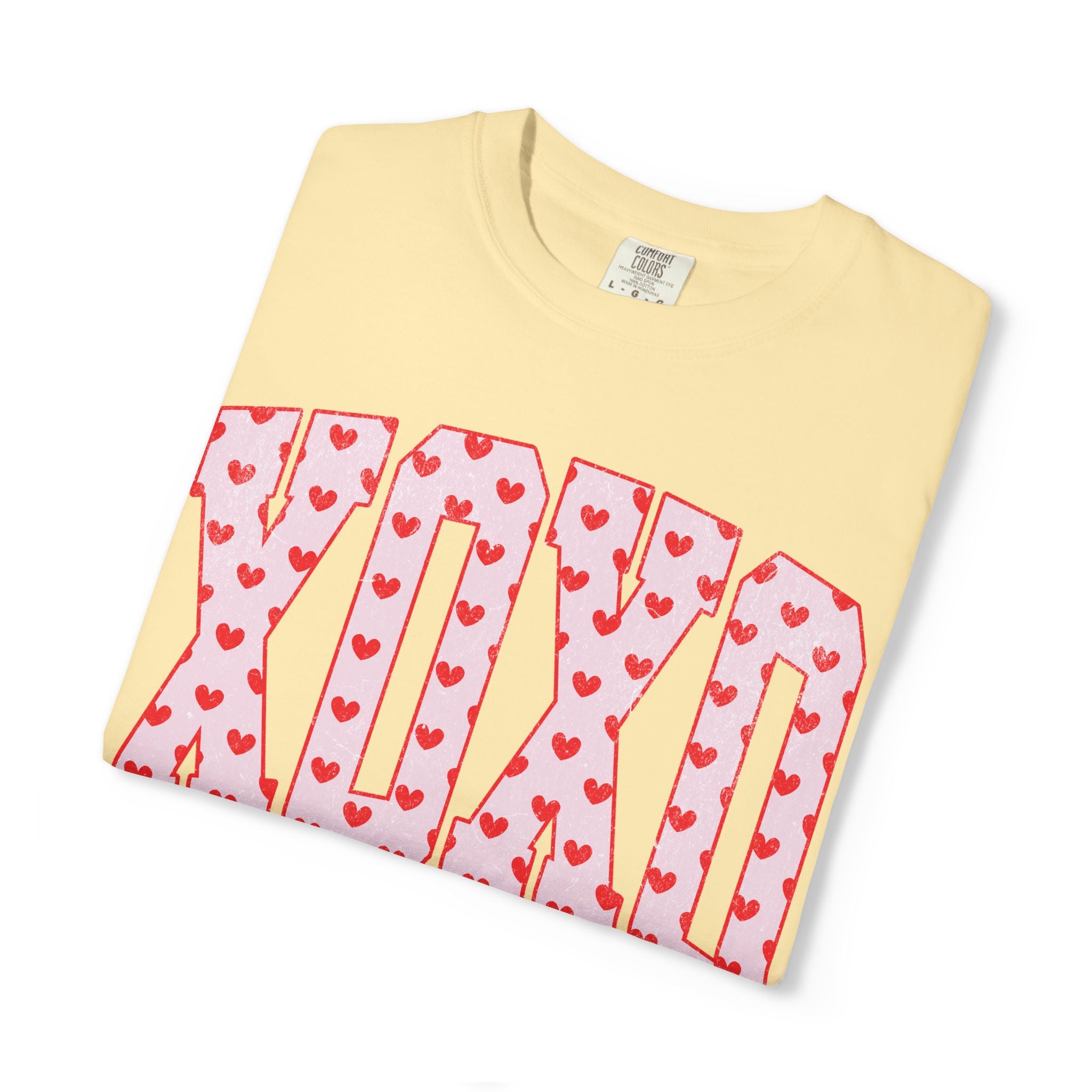 XOXO Heart Pattern T‑Shirt