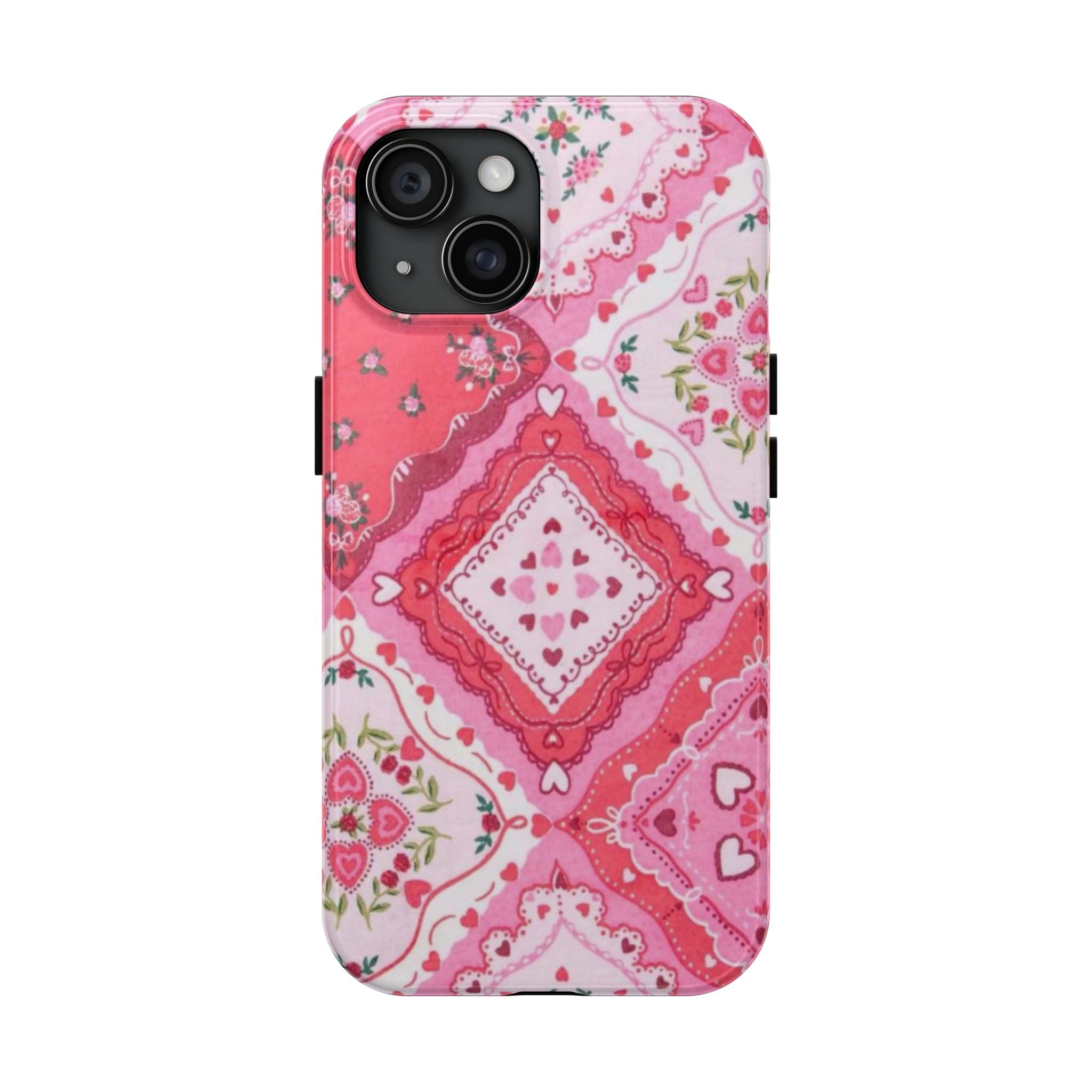 Pink Bandana Heart Tough Phone Case