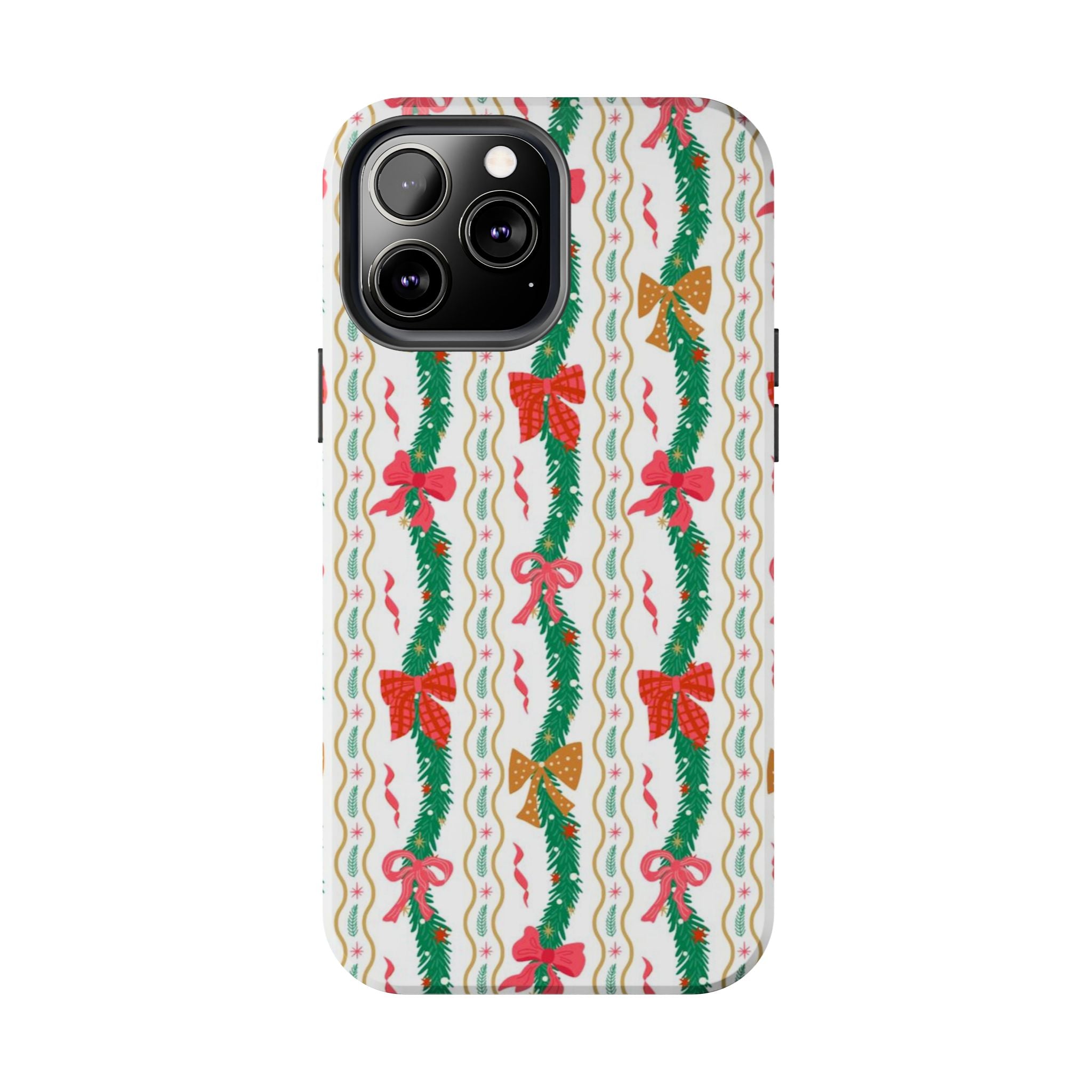 Festive Holiday Phone Cases with Cheerful Bows