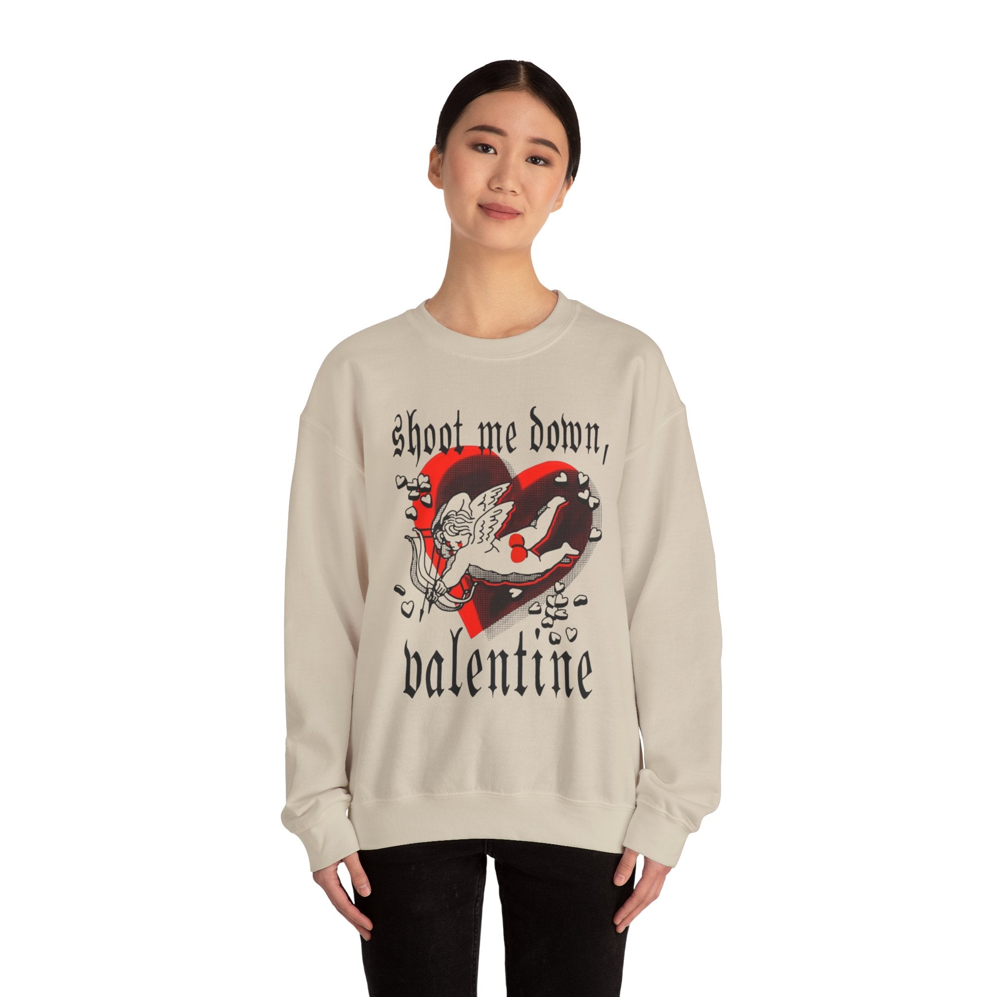 Edgy Gothic Valentine Crewneck