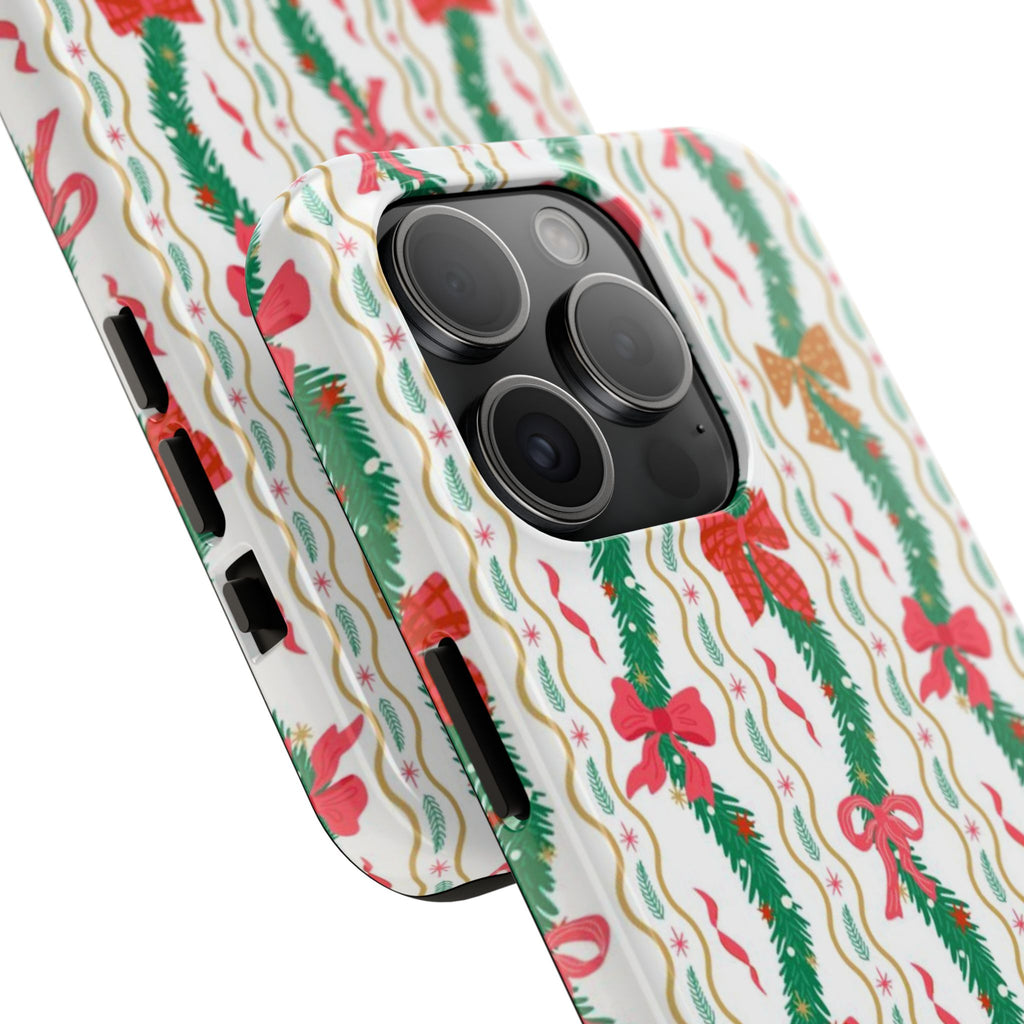 Festive Holiday Phone Cases with Cheerful Bows