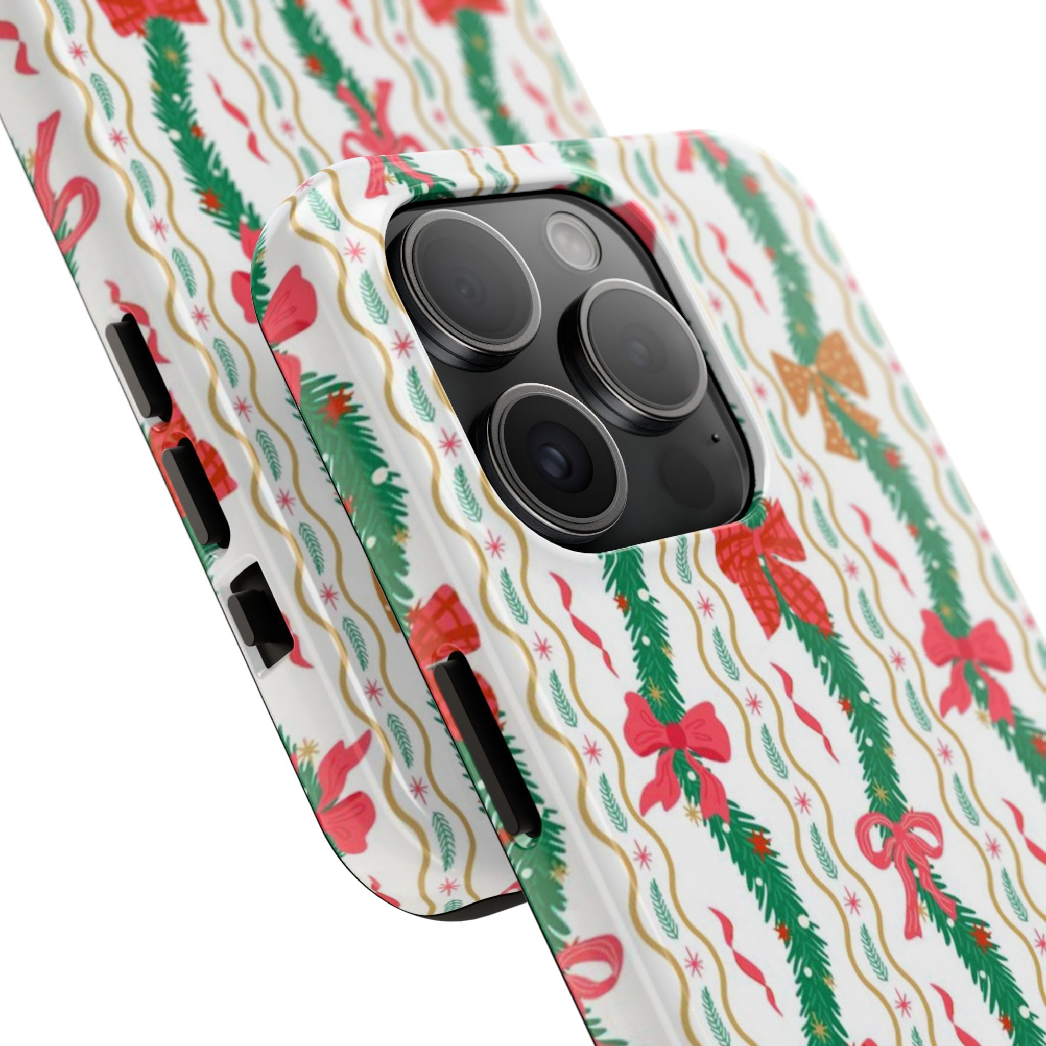 Festive Holiday Phone Cases with Cheerful Bows