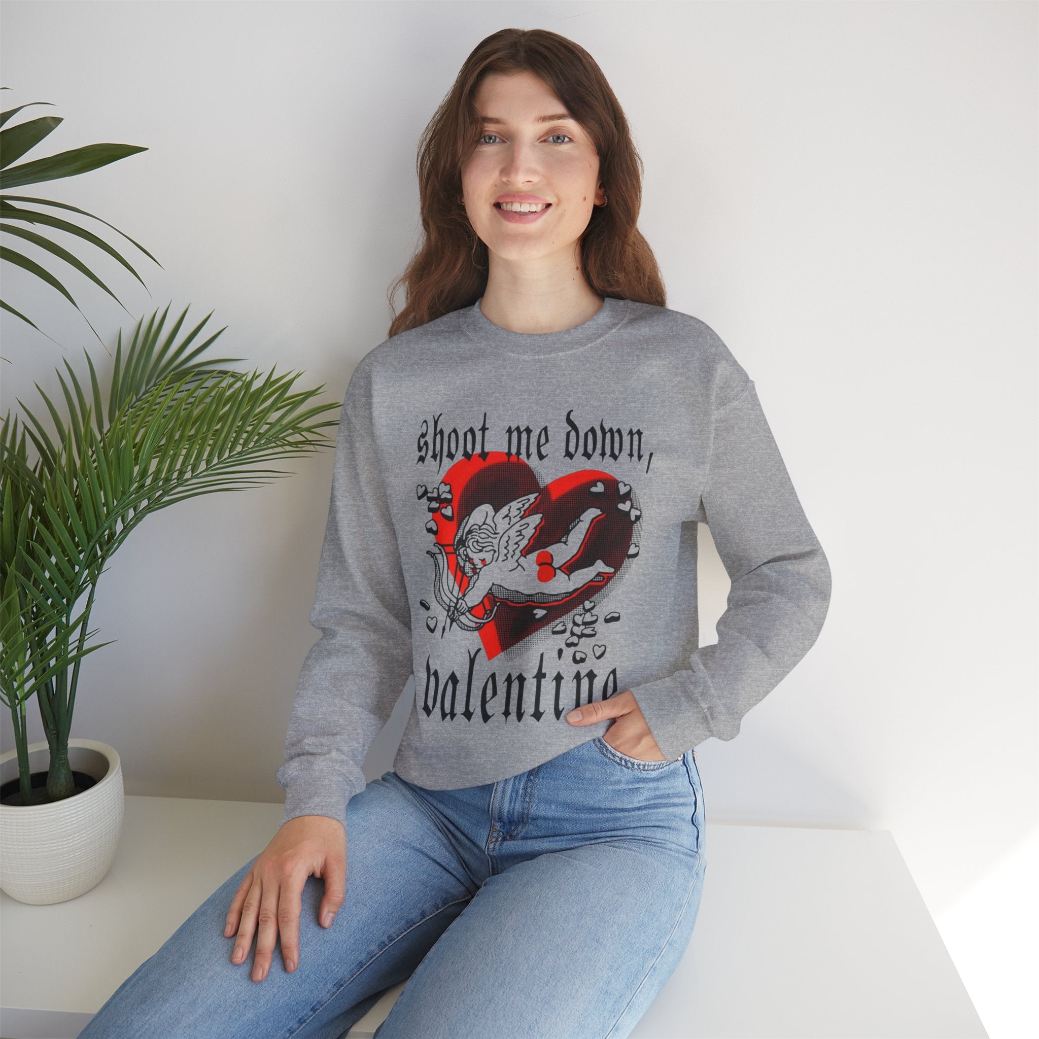 Edgy Gothic Valentine Crewneck
