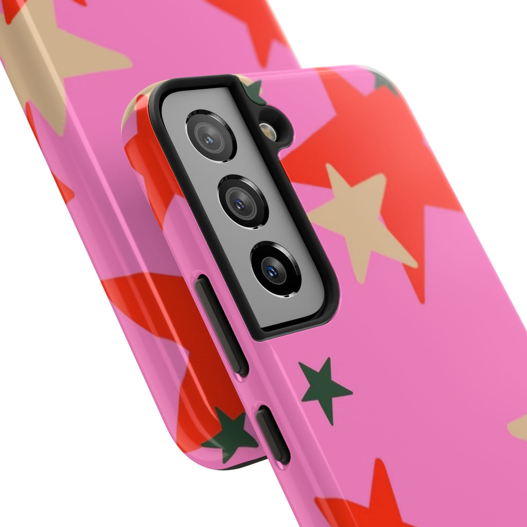 Pink Star Pattern Tough Phone Case