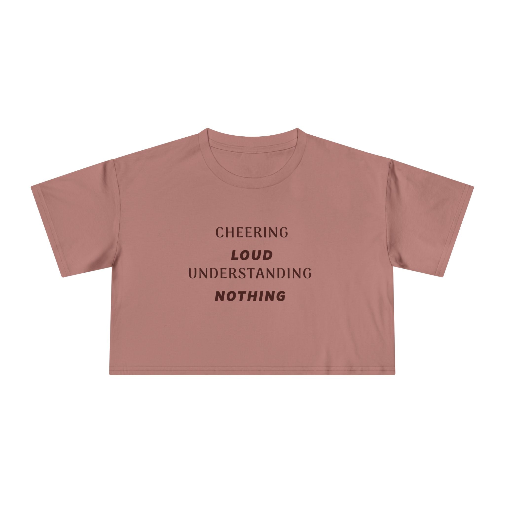 Cheerful Women's Crop Tee, Motivational T-Shirt for Casual Outfits, Fun Gift for Birthdays, Festivals, and Everyday Wear