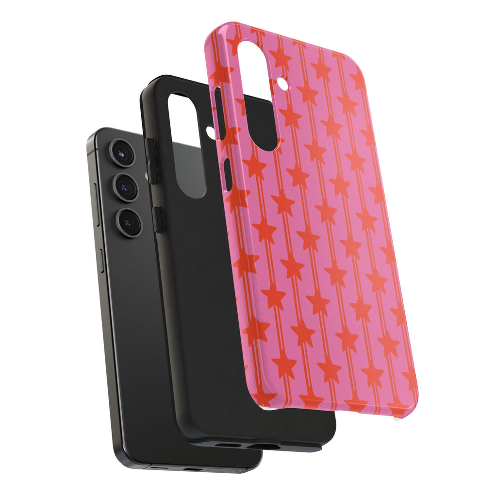 Pink Star Stripe Tough Phone Case