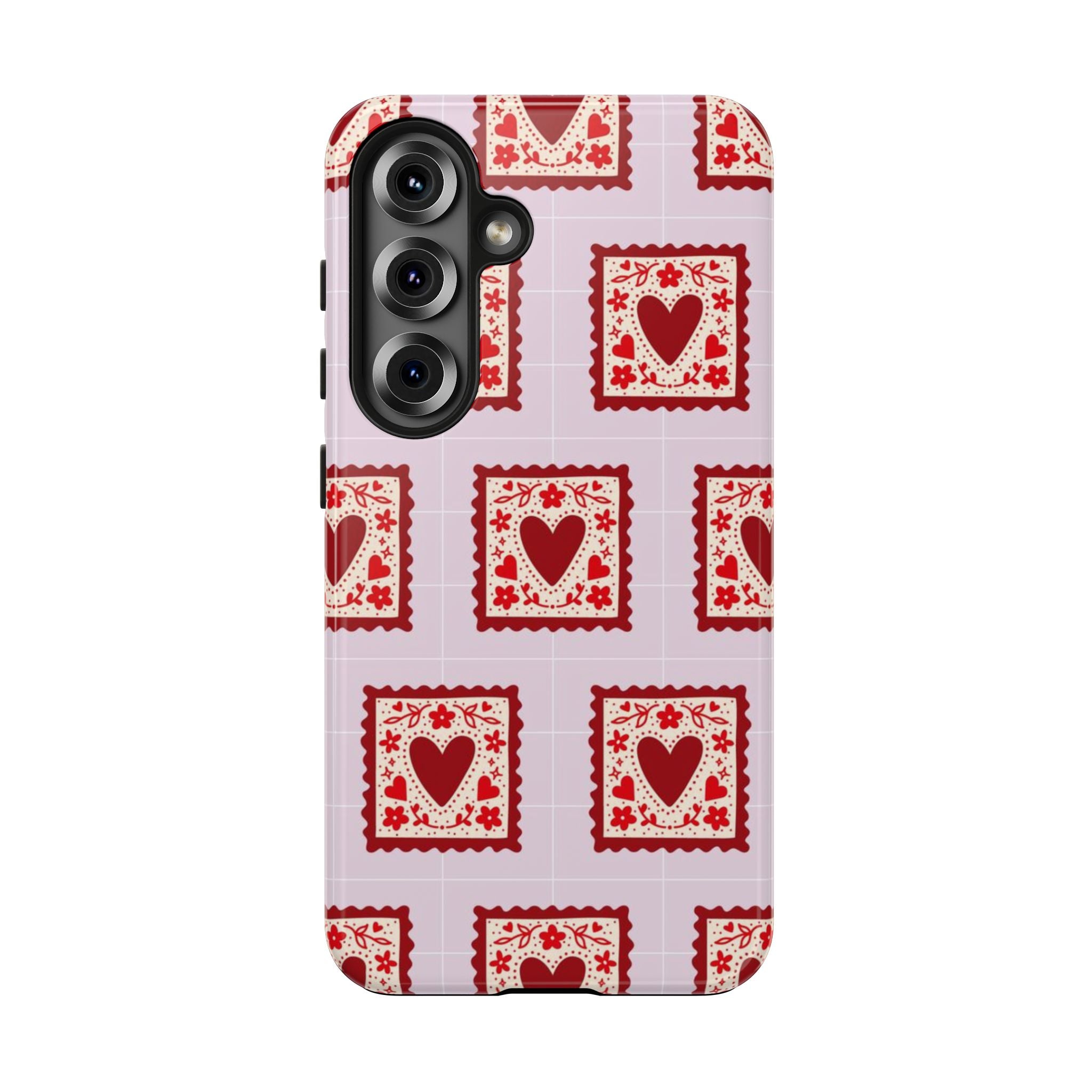 Red Heart Stamp Tough Phone Case