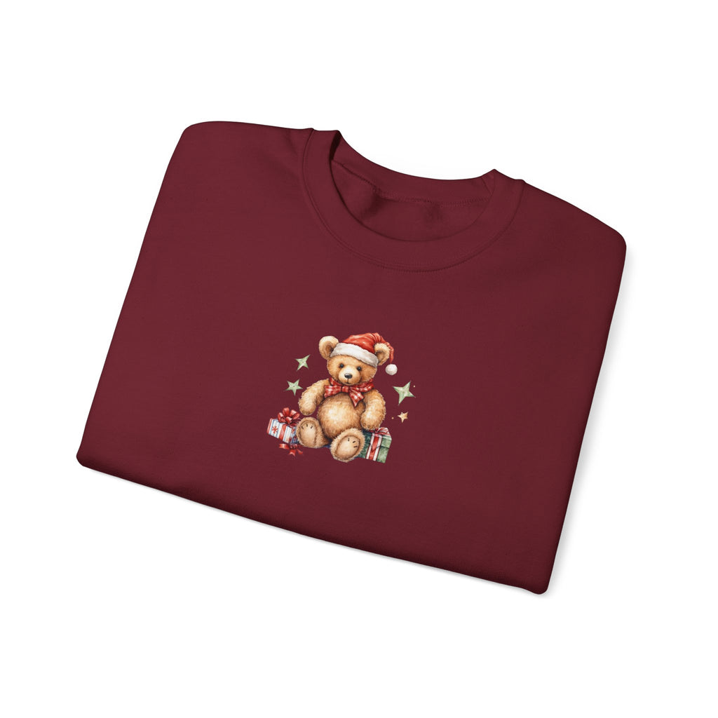 Christmas Teddy Sweatshirt – Cute Santa Bear Holiday Crewneck