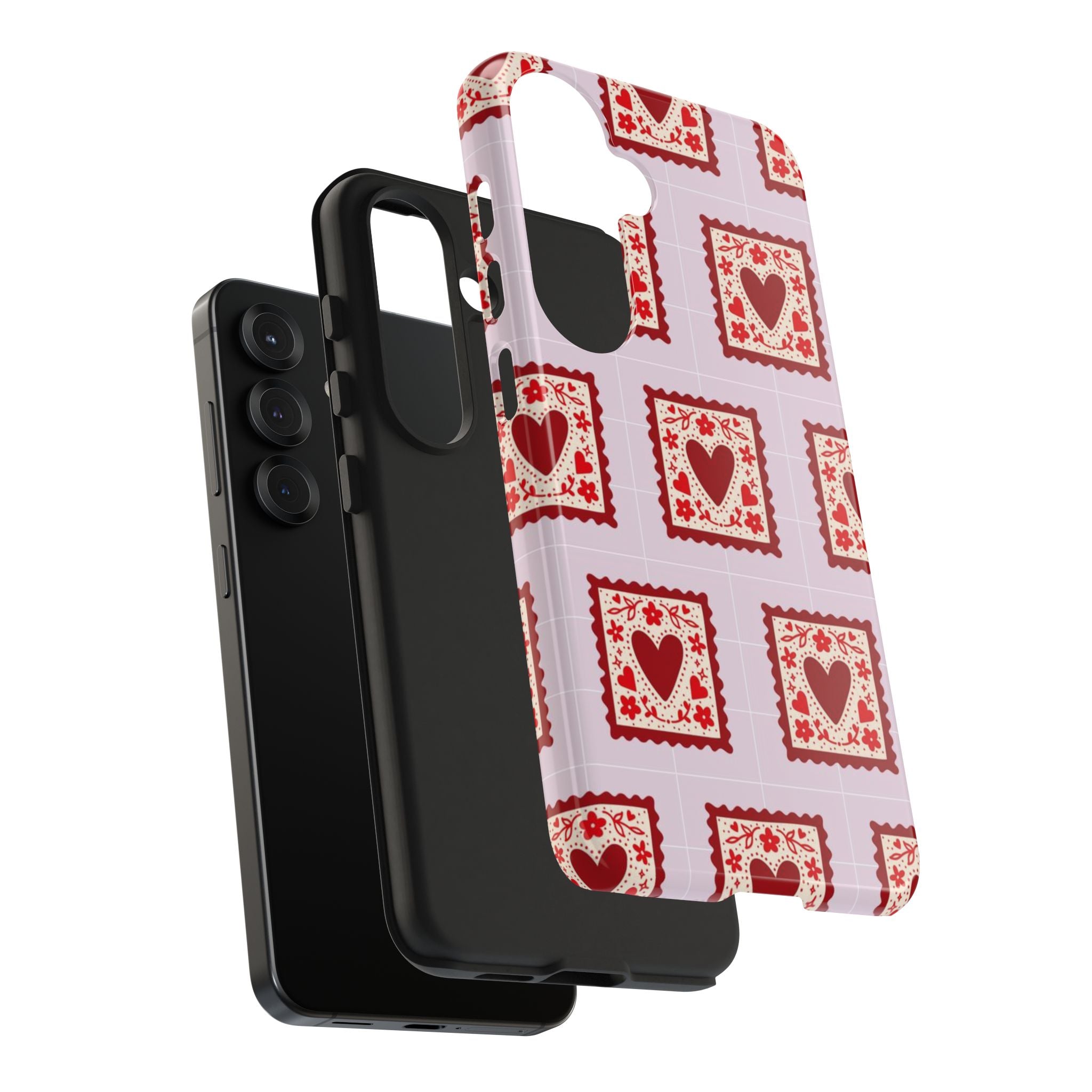 Red Heart Stamp Tough Phone Case